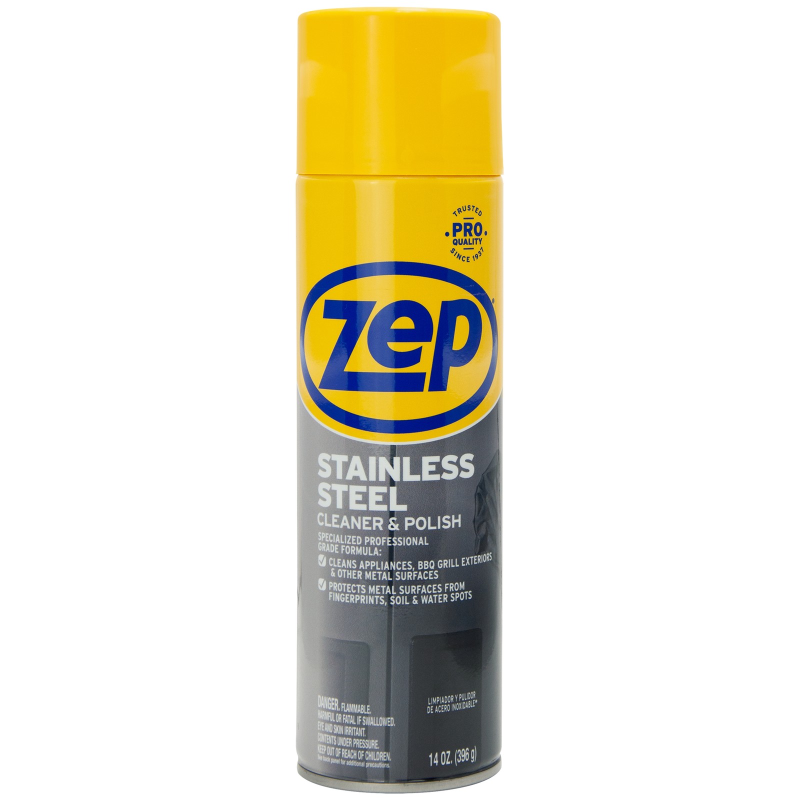 Zep Stainless Steel Cleaner and Polish 14 oz (Case of 4) ZUSSTL14 – Protects