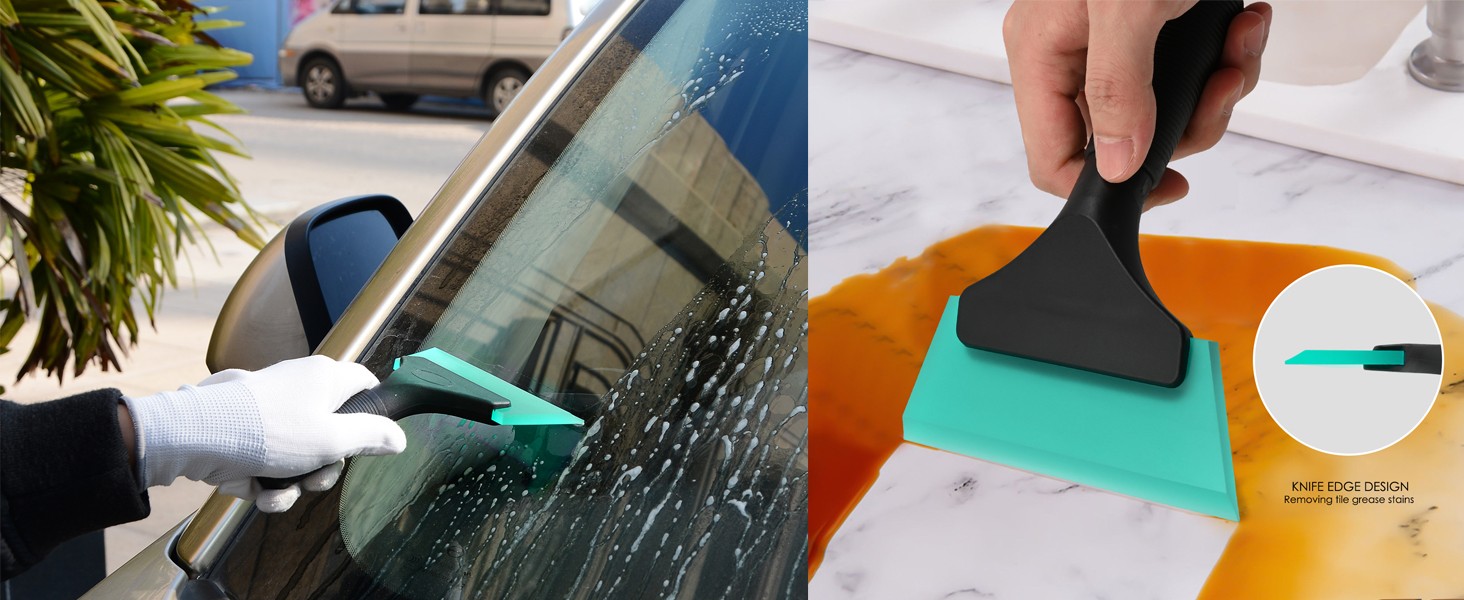 Small Squeegee 5 inch Rubber Window Tint Windshield Scraper for Car,Glass,