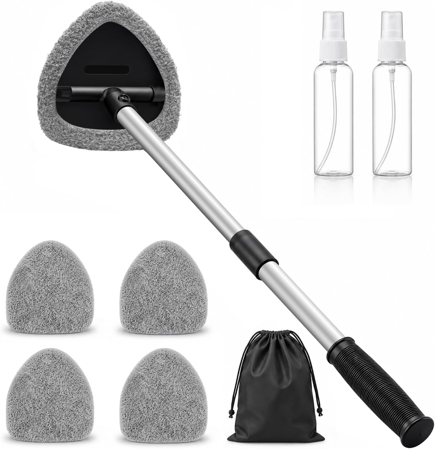 25.5″ Extra-Long Reach – Super Absorbent Coral Velvet Windshield Cleaner Tool, S
