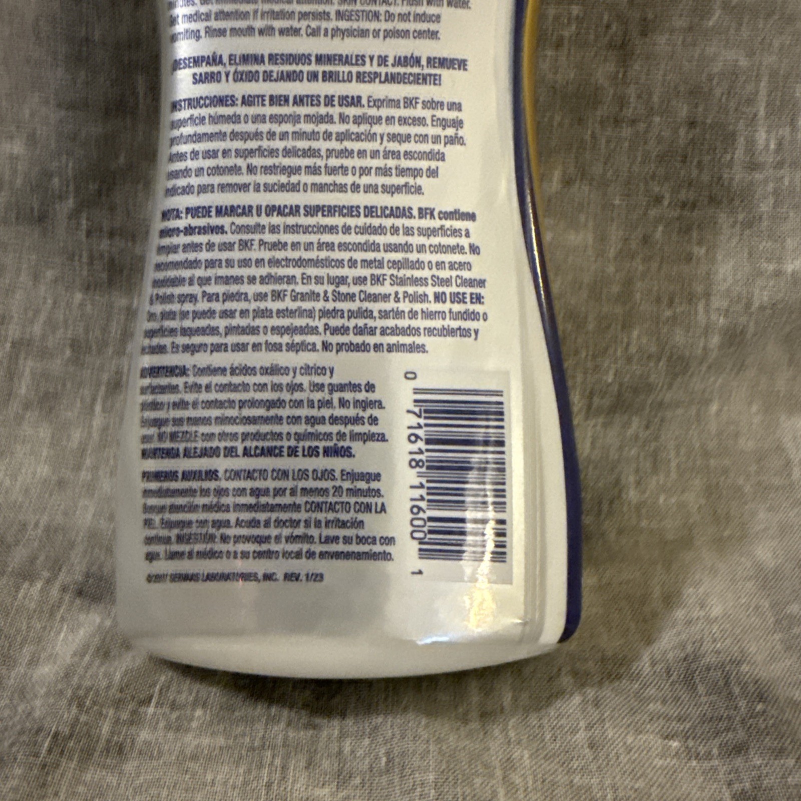 1 Pack, BAR KEEPERS FRIEND SOFT CLEANSER KITCHEN RUST LIME STAINS REMOVER 13oz