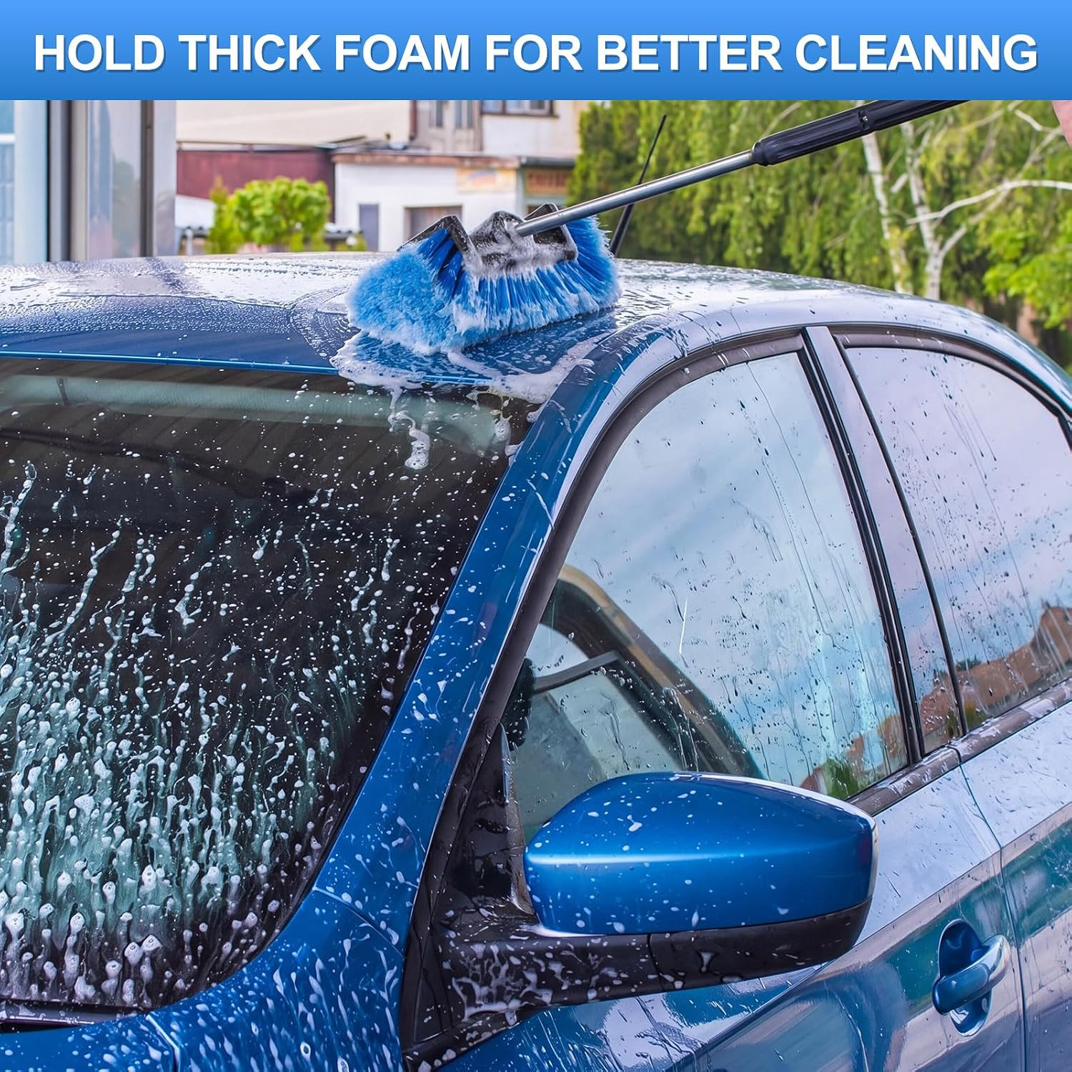 8 Pcs Car Wash Brush Head with Soft Detailing Bristle Flow Thru Car Cleaning Bru