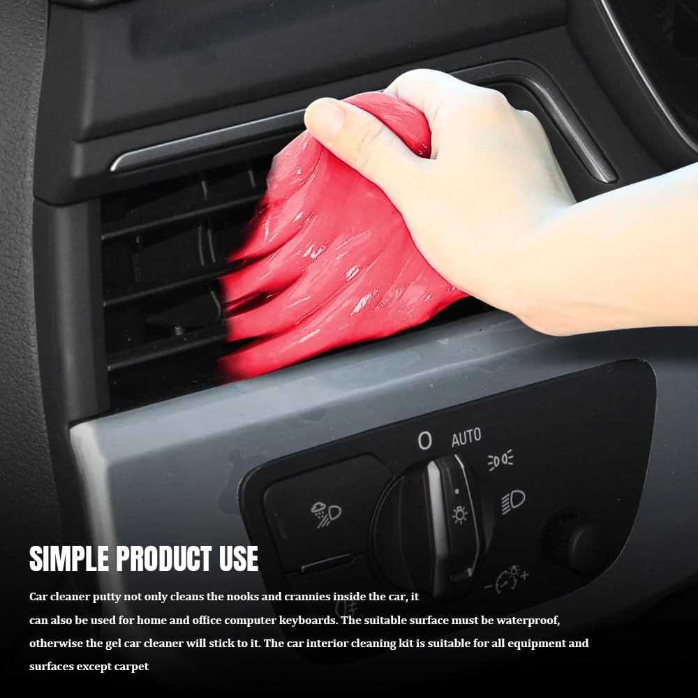 Car Cleaning Gel – Universal Detailing Kit for Automotive and Electronics (Pink)