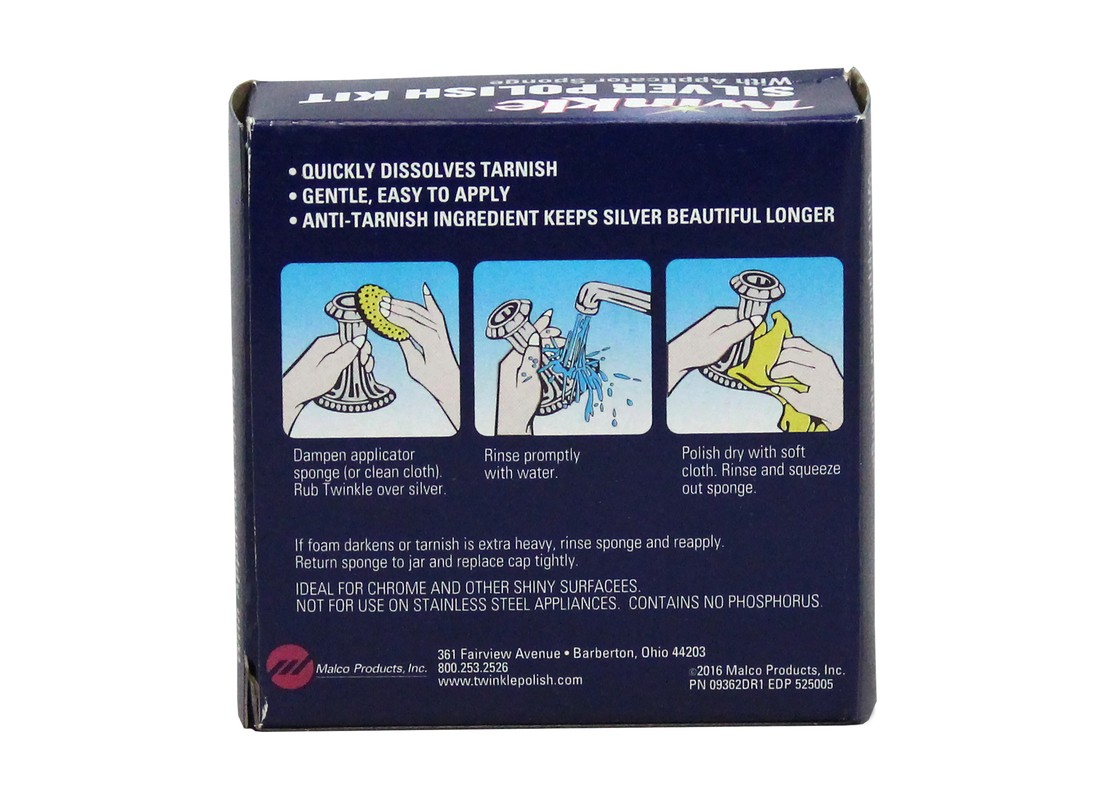 MALCO 525005 Silver Polish, 4.4 oz, Paste, Pleasant, Blue