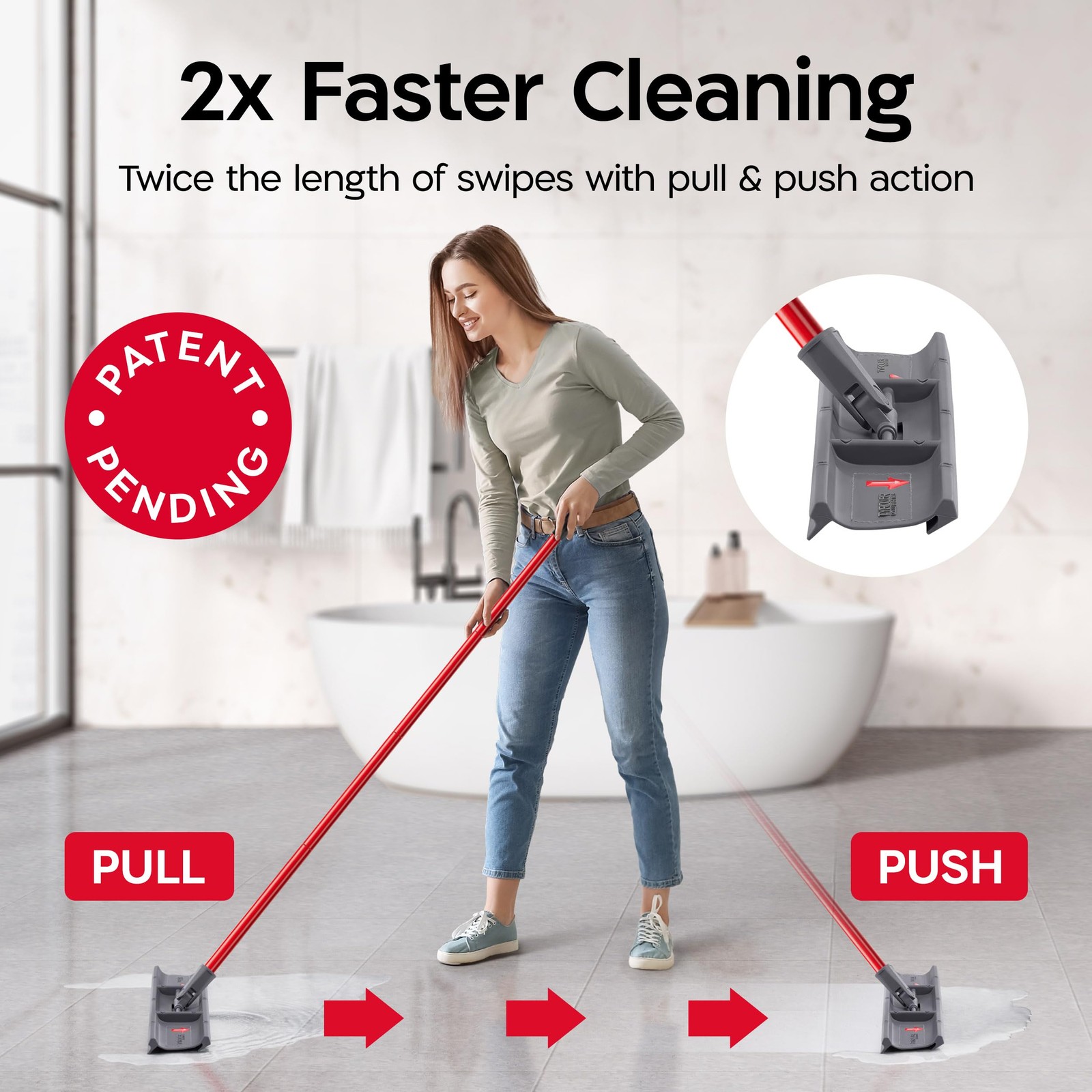 Tyroler Heavy Duty Floor Squeegee for Concrete Floors | 16.5″ Squeegee for Fl…