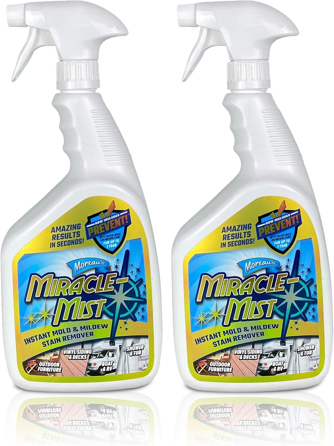 Instant Cleaner for Indoor and Outdoor Use, 32 Oz | 2 Pack (64 OZ Spray)