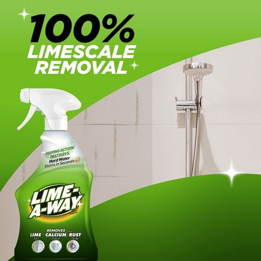 Lime-A-Way Bathroom Cleaner, 32 Fl Oz Bottle, Removes Lime Calcium Rust US