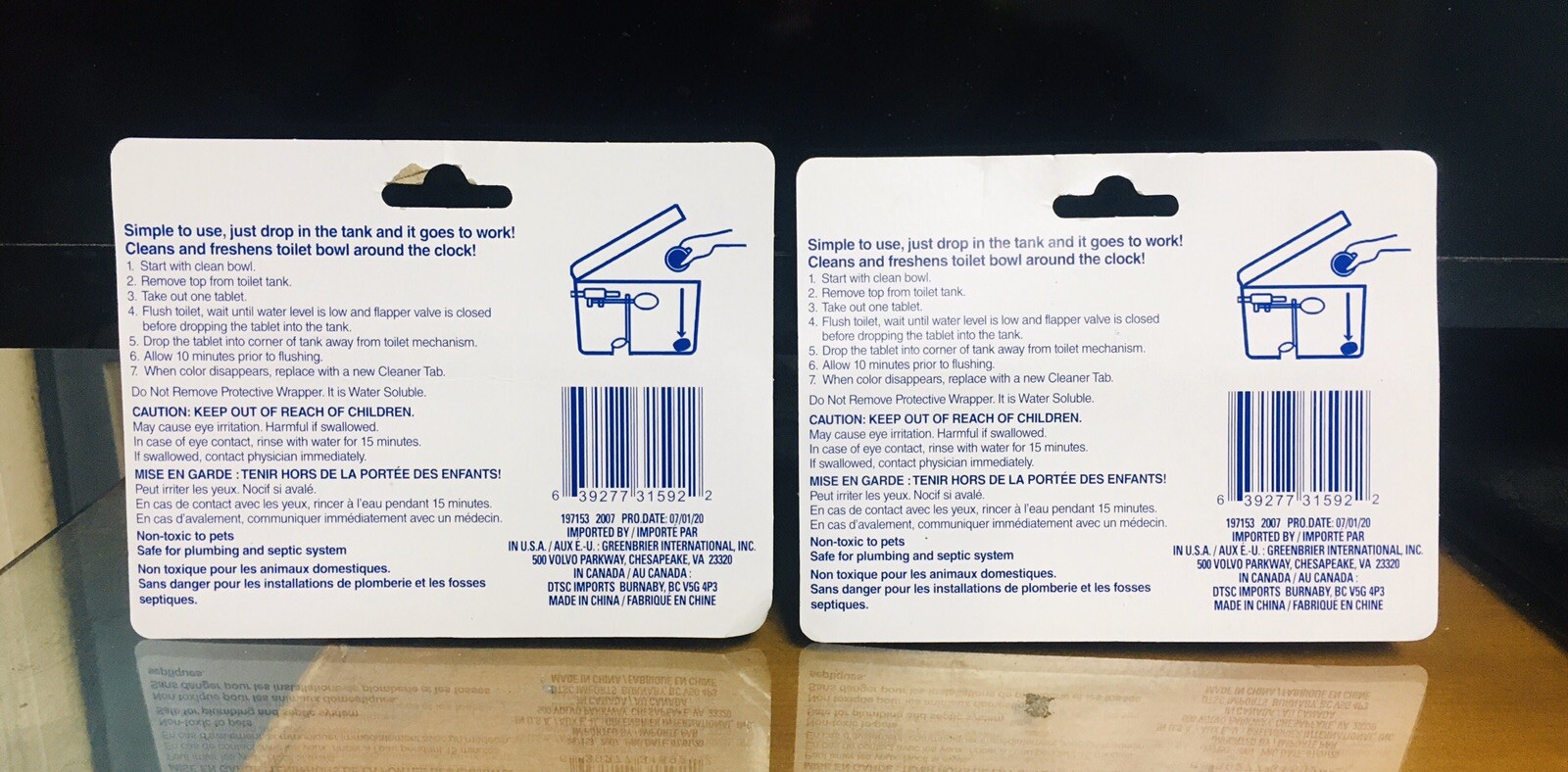 Lavender Automatic Toilet Bowl Cleaner Tablets 3 pack Fresh Scent. Lot of 2. A+
