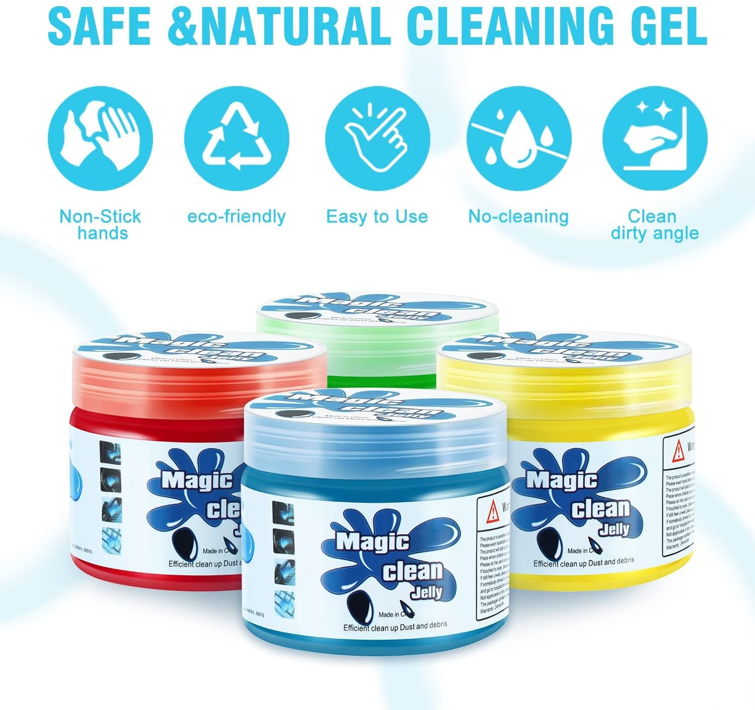 DNA MOTORING 4 Pack Car Cleaning Gels Auto Detailing Tools Cleaning Putty Car In