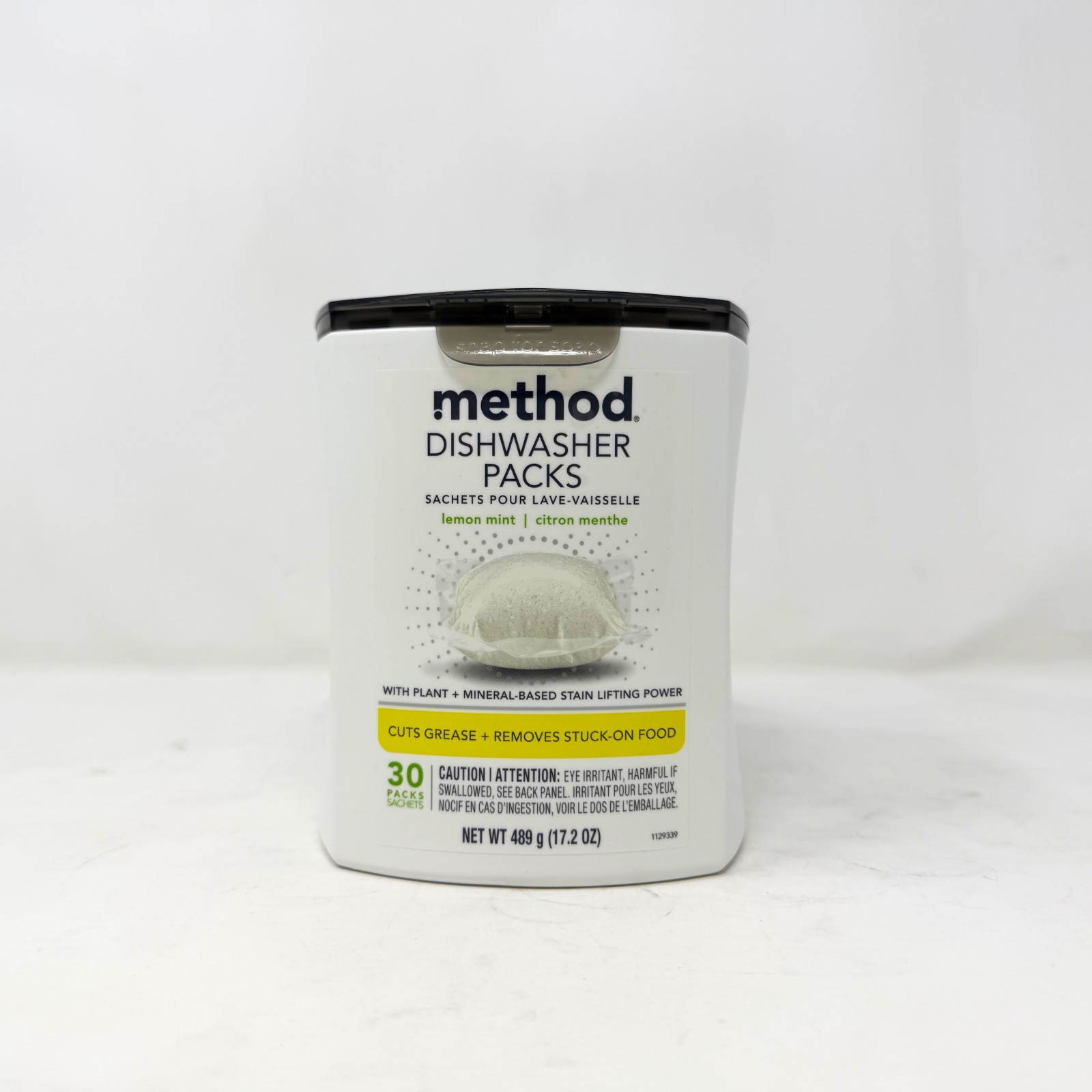 4 Pack – Method Dishwasher Packs, Plant & Mineral-Based, Lemon Mint, 30 Count