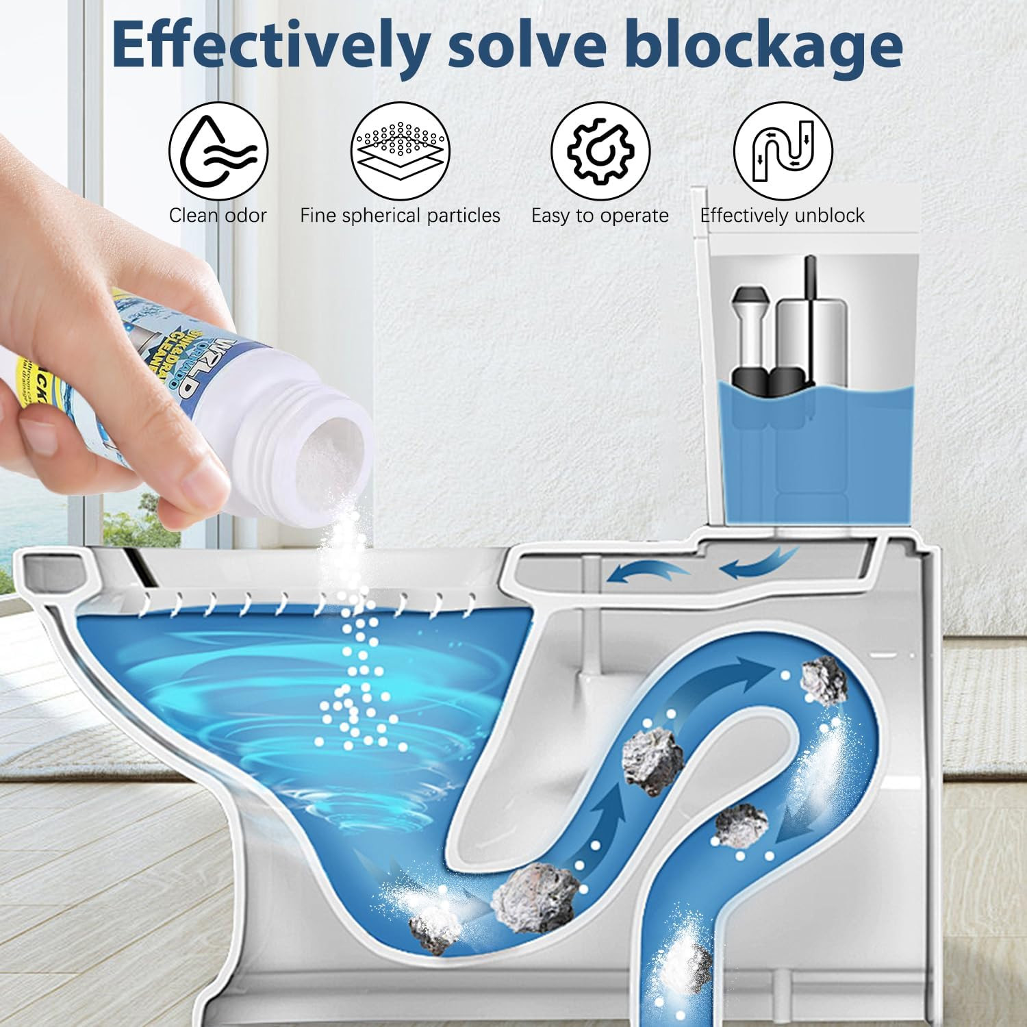 2Pc Wild Tornado Pipe Dredge,Powerful Sink Cleaner for Kitchen Toilet Pipeline