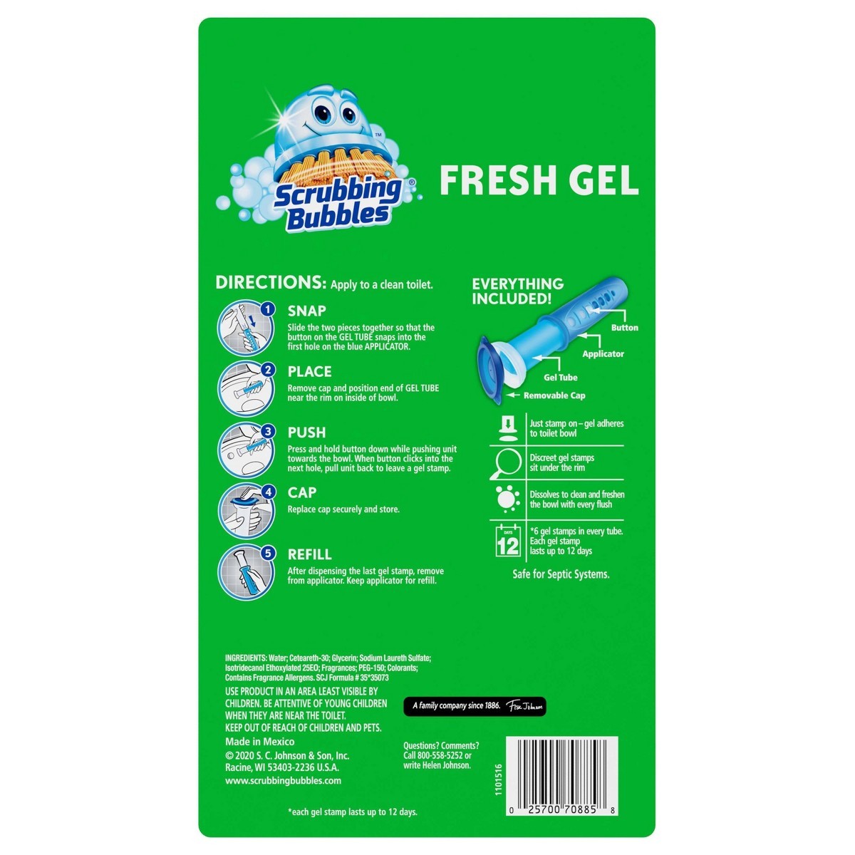 Scrubbing Bubbles Toilet Stamp, Rainshower, 24ct, Odor & Stain Remover
