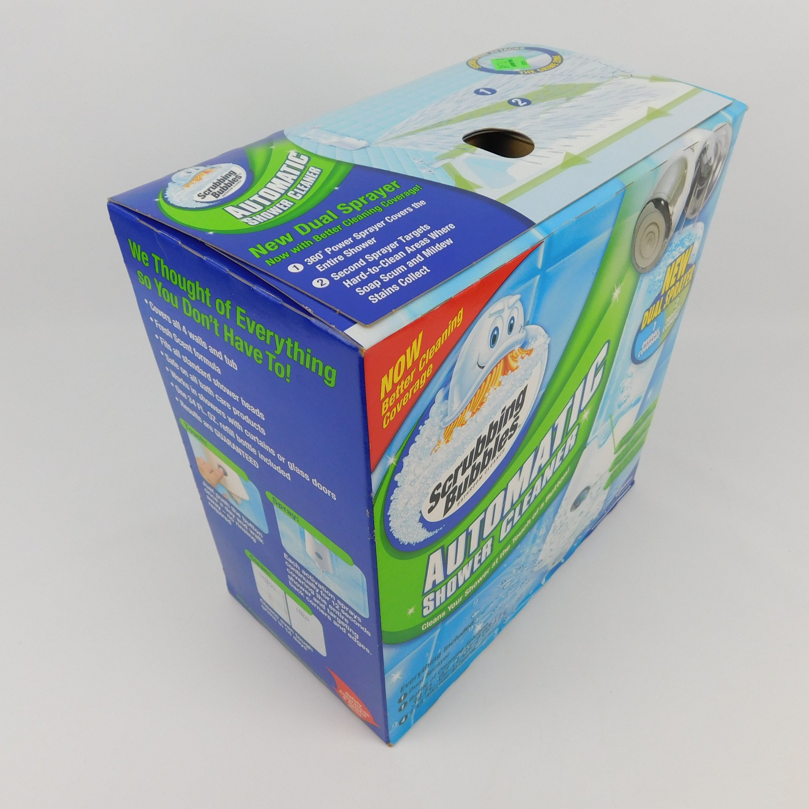 Scrubbing Bubbles Automatic Shower Cleaner Sealed One Button Dual Spray NEW