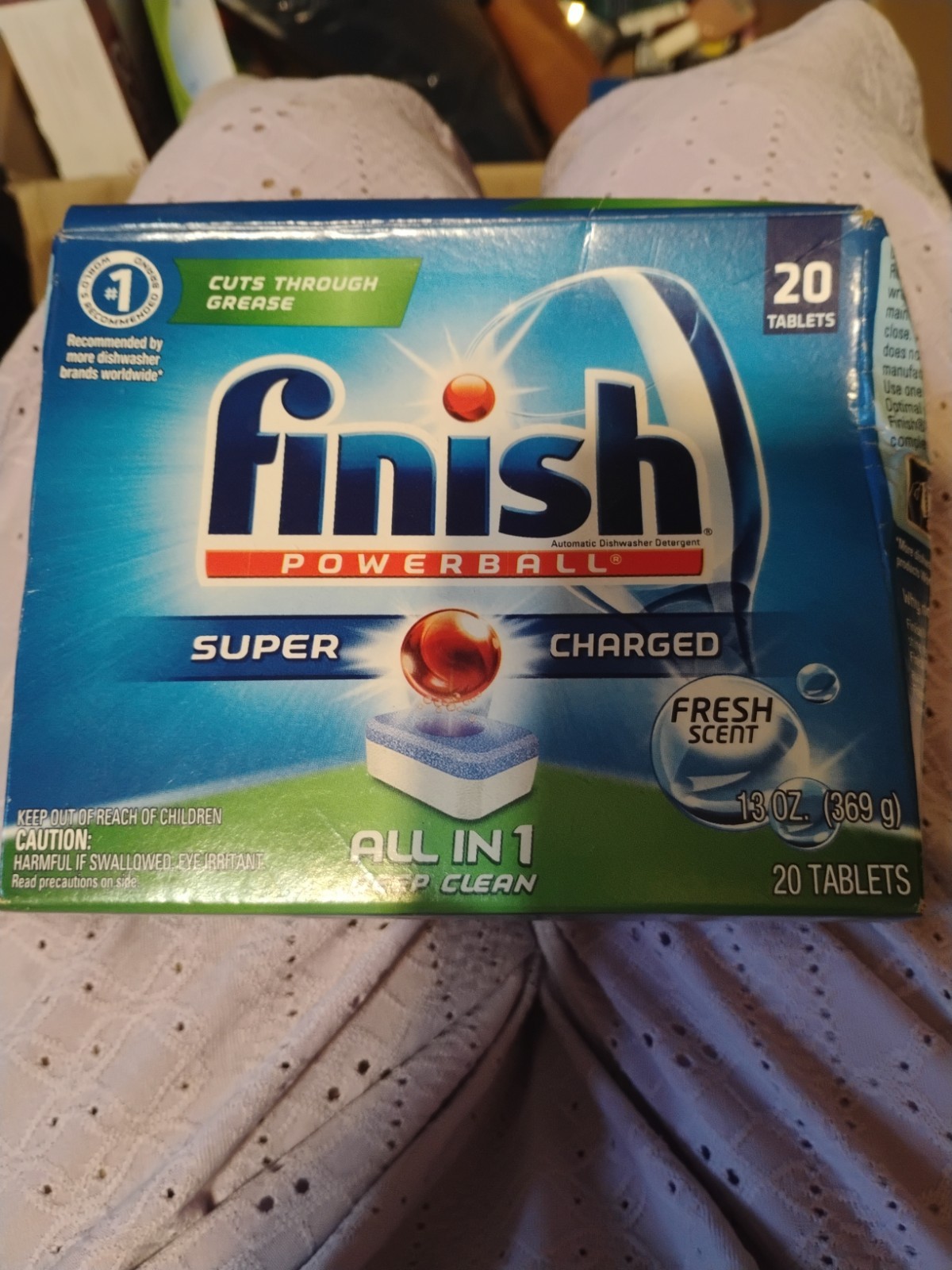 Finish Powerball Supercharged Fresh Scent Dishwasher Tablets 20ct