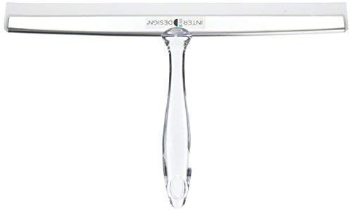 iDesign Zia Metal and Plastic Bathroom Squeegee for Shower, Glass Doors, Floors,