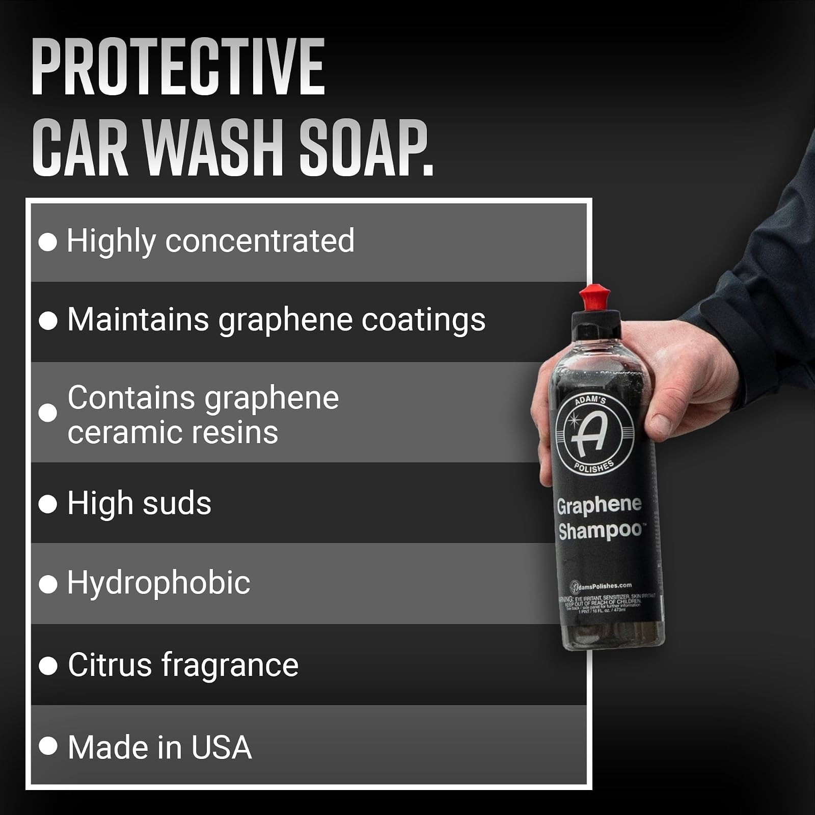 Adam’s Polishes Graphene Shampoo – pH Neutral Car Wash Soap (2 Pack)