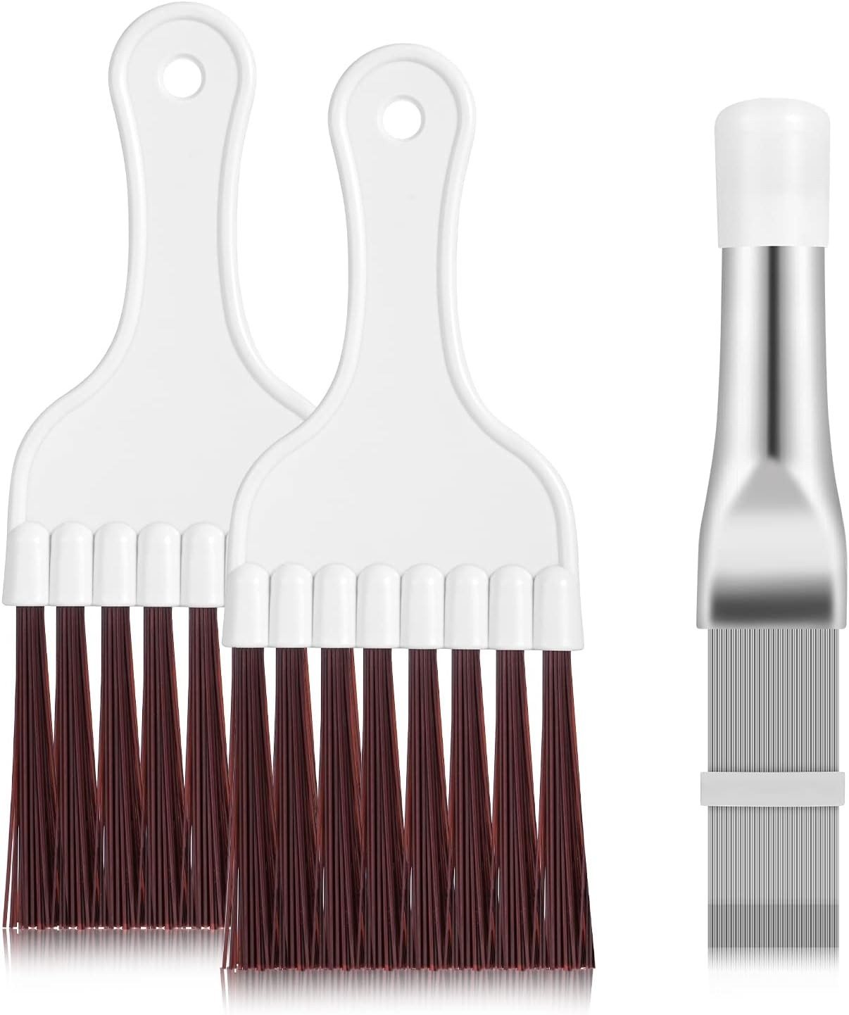 3 in 1 Set Air Conditioner Condenser Fin Comb, 1 Coil Cleaner Stainless Steel