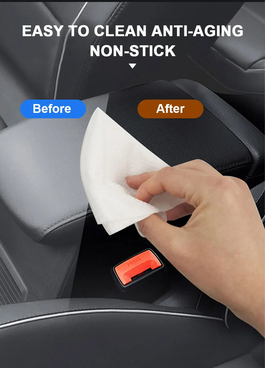 80pcs Car Interior Cleaning Wipes Dashboard Leather Seat Care Brightening Towels