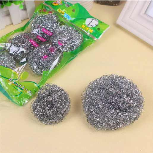 Stainless Steel Scourer kitchen Sponges Scrubbers scouring ball cleaning 6 Pack