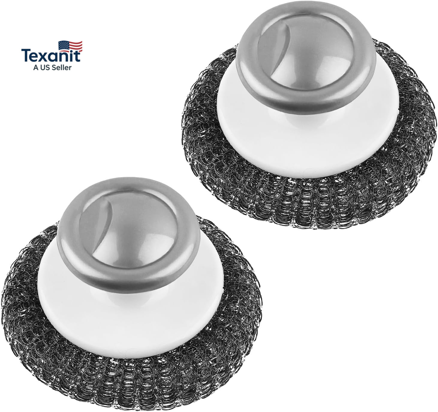 2 Pack Stainless Steel Wool Scrubber, Scrubbing Scouring Pad, Steel Wool Scrubbe