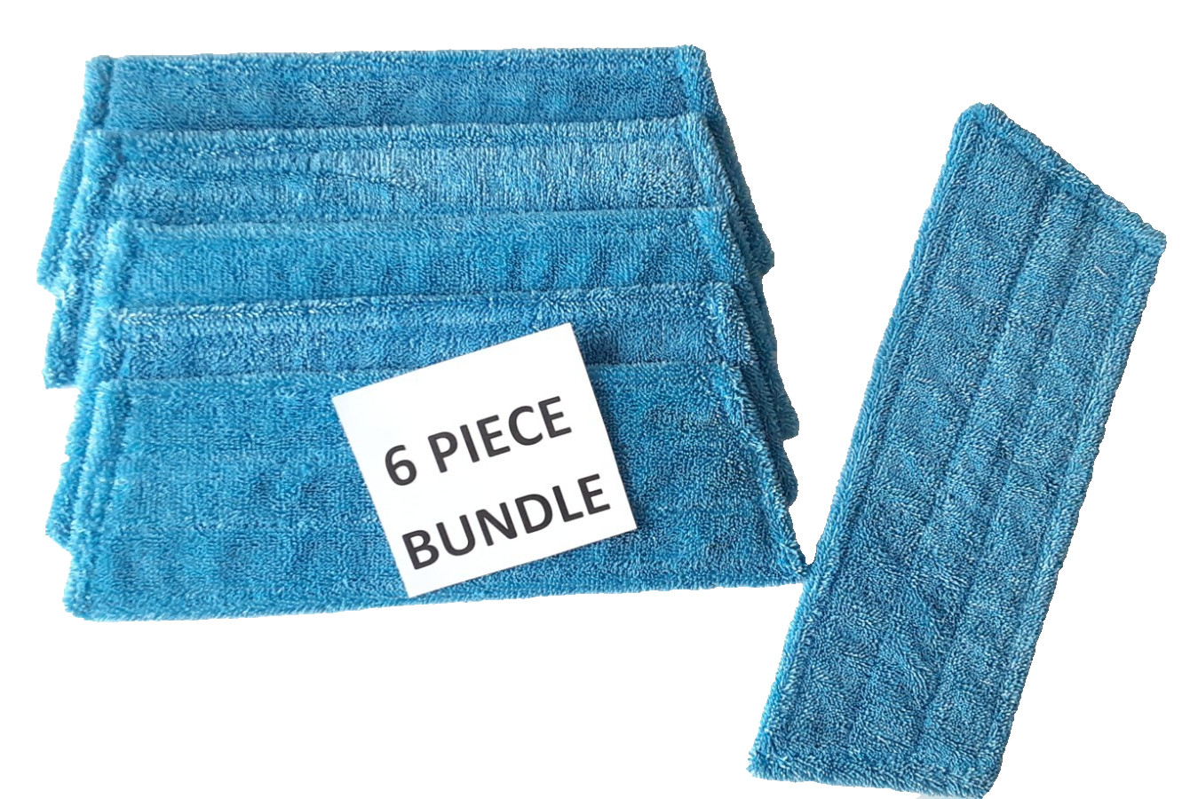 6 Pack Click n Clean Rejuvenate Compatible Microfiber Mop Pads 17″x6″ Size