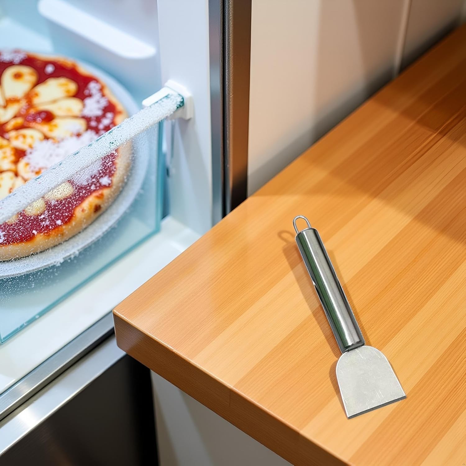 Kitchen Fume Shovel, Stainless Steel Ice Remover, Freezer Ice Scraper, Portab…