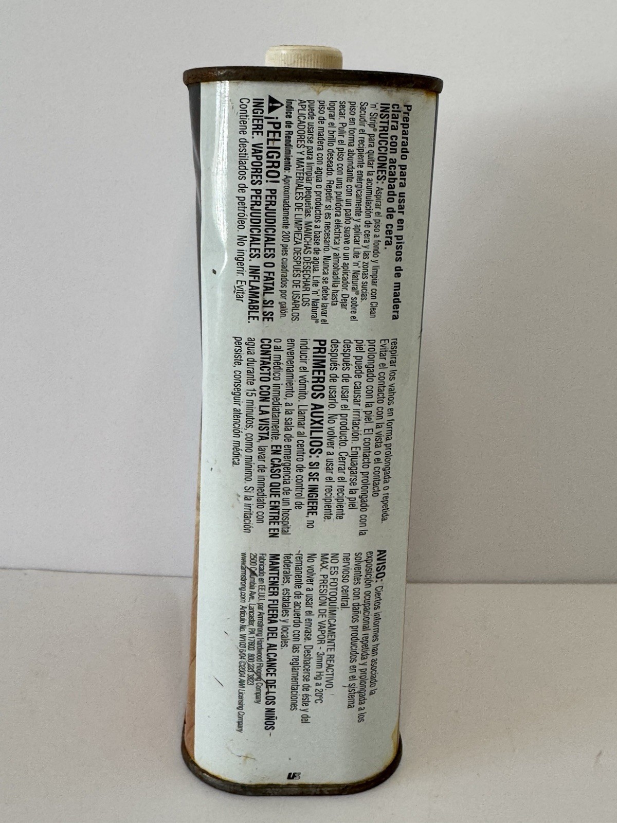 Bruce Lite ‘n’ Natural Liquid Paste Wax Light Shaded Wax Finished Floors, DISCON