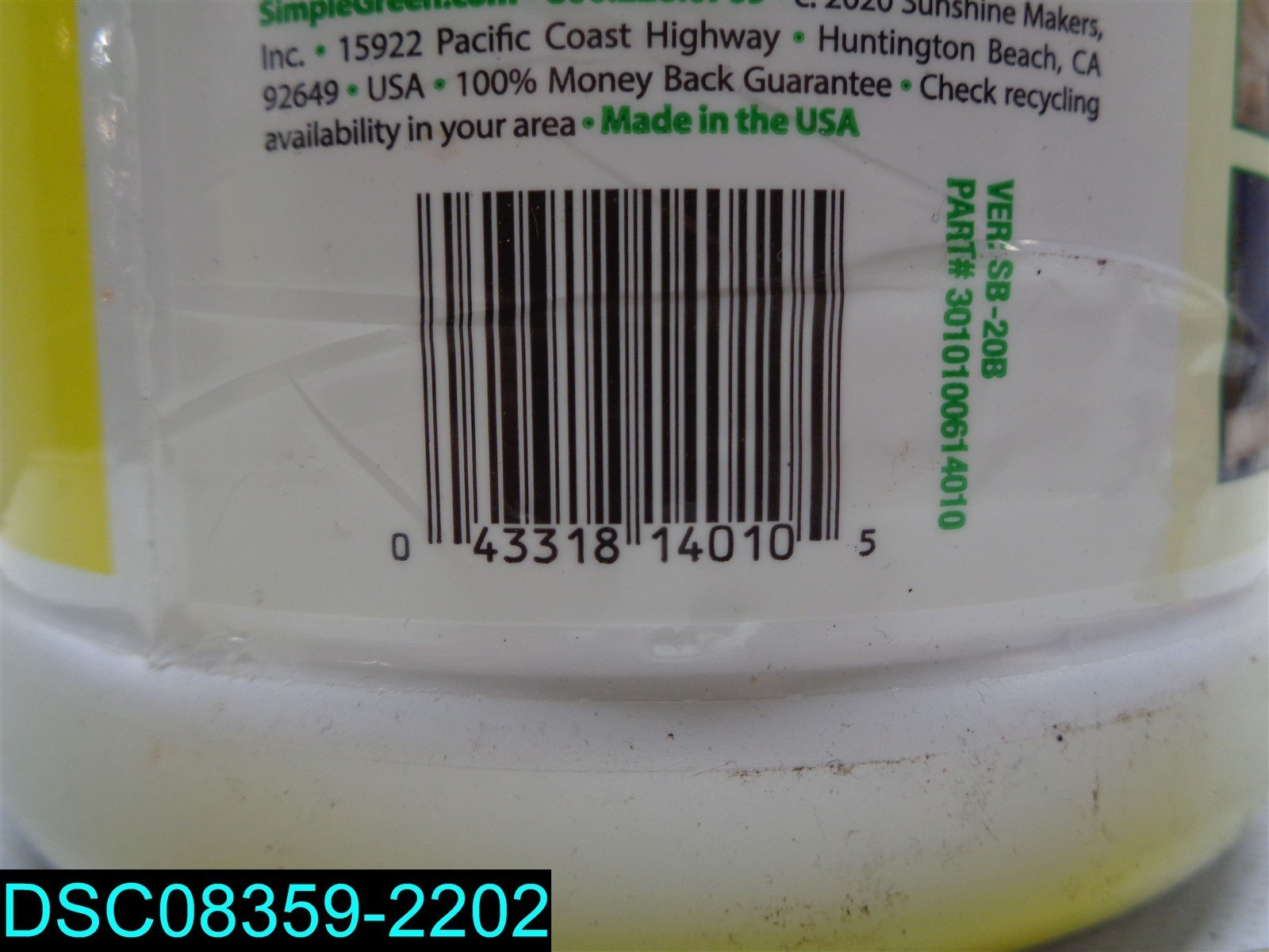 QTY=2GALLON:(1 GAL X 2)Simple Green Lemon Scent All-Purpose Cleaner 043318140105