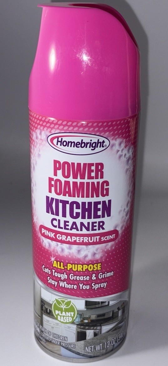 Homebright Power Foaming Kitchen Cleaner 12oz Pink Grapefruit Scent-NEW-SHIP24HR