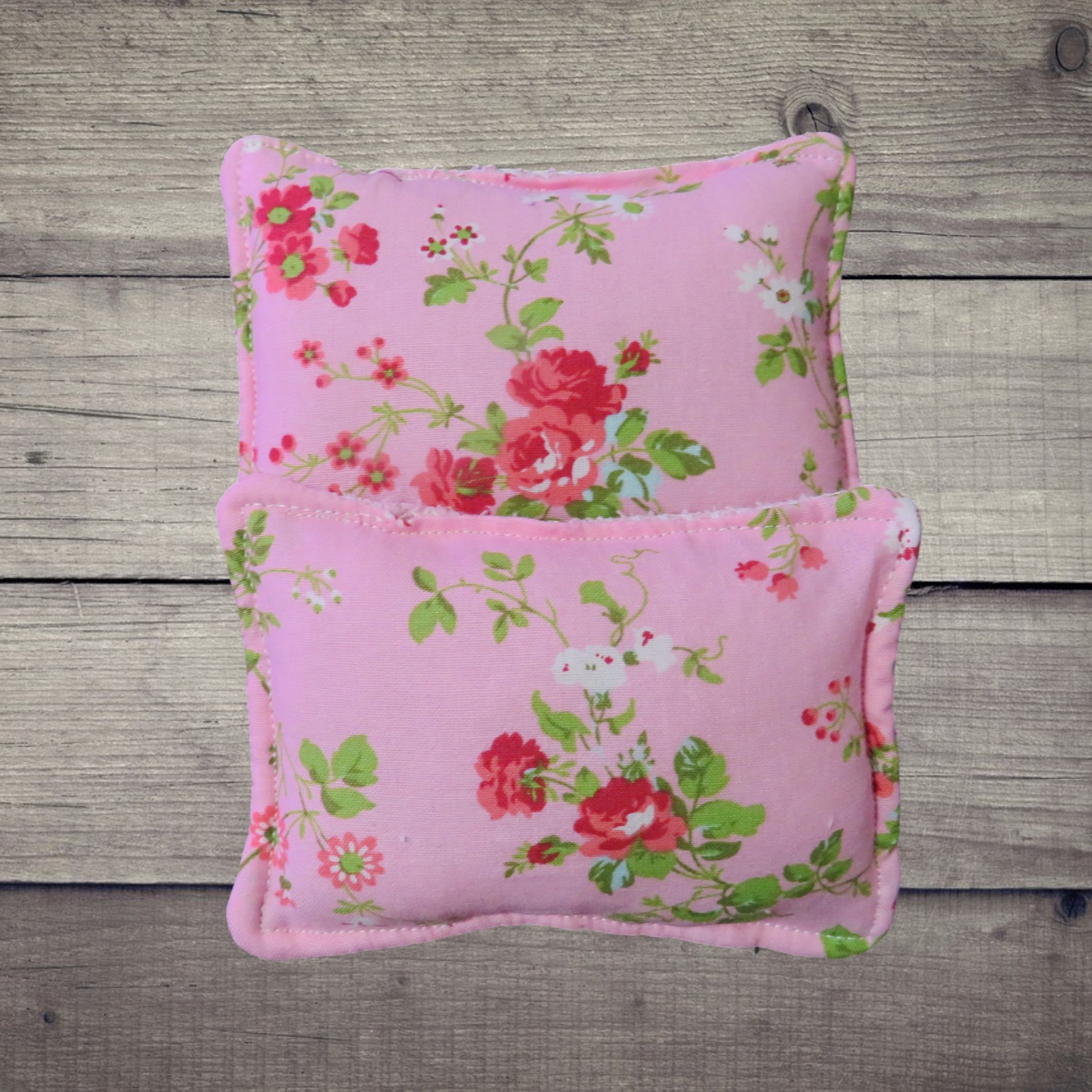 Reusable Kitchen Sponge, Set of 2, Pink Floral Dish Scrubby