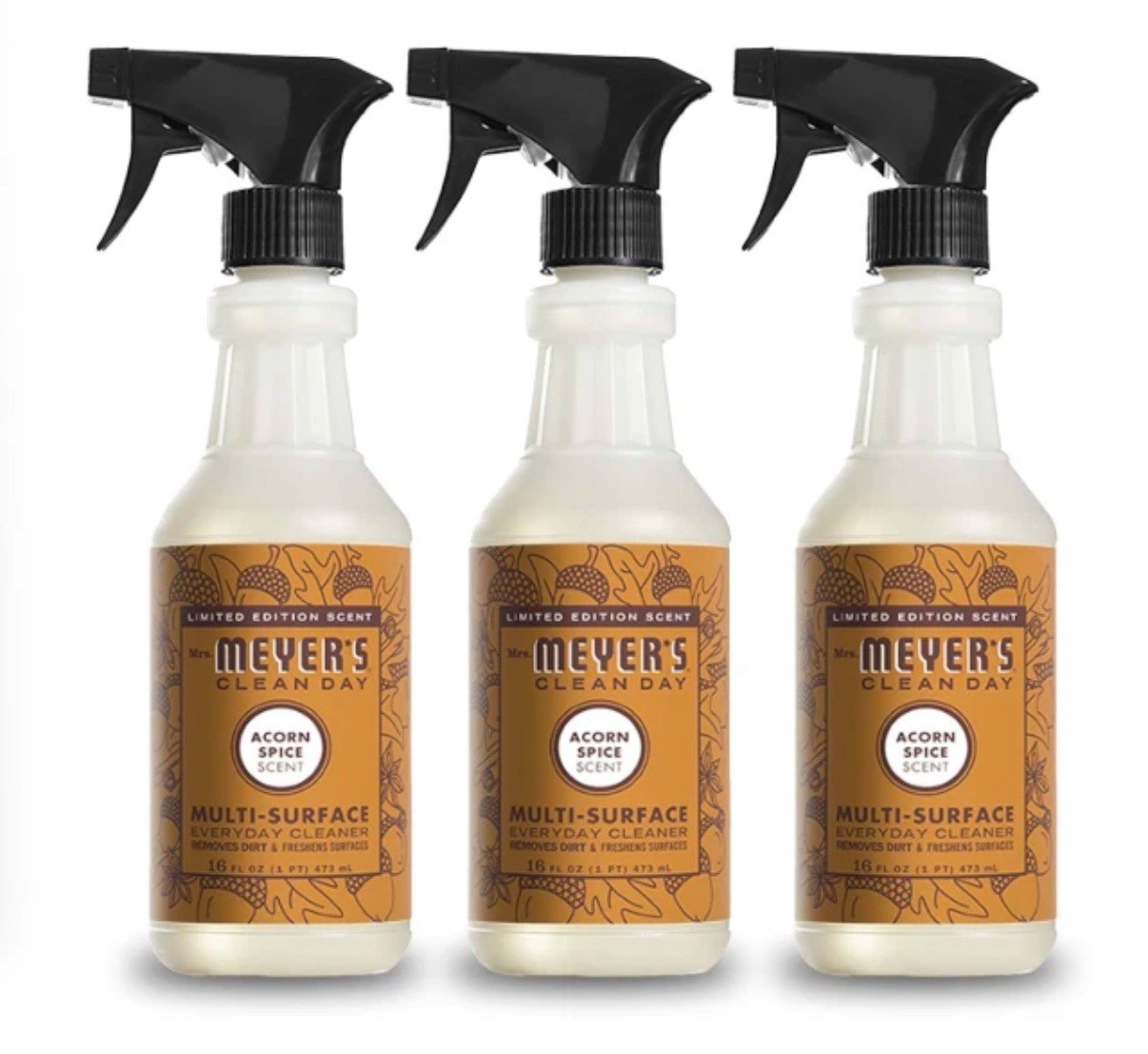 Mrs Meyers Clean Day Acorn Spice Multi Surface Cleaner Pack of 3 16 Fl Oz