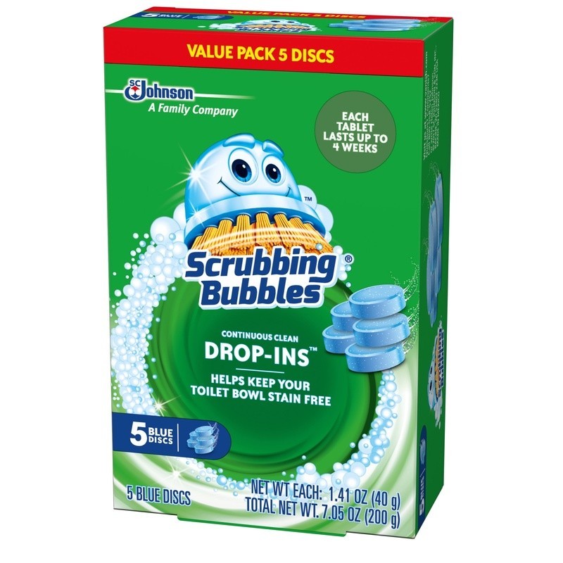 Toilet Bowl Drop-Ins Fresh Scent Stain Odor Protection Continuous Clean 5 Count