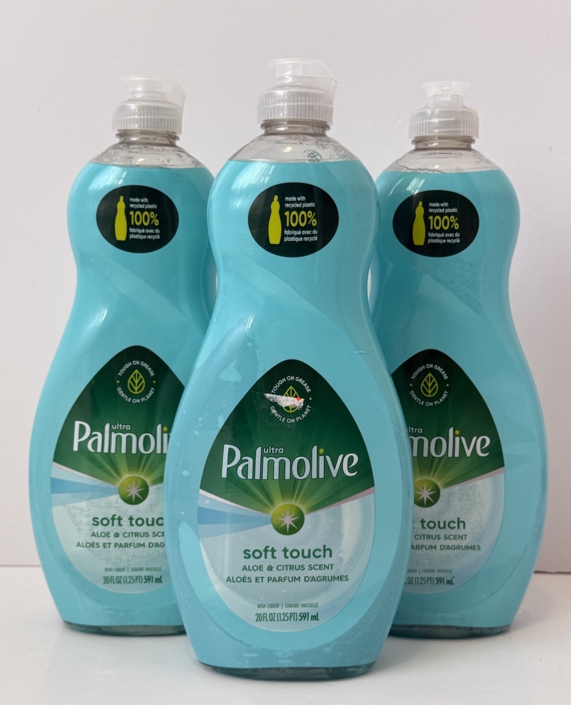 3 Palmolive Soft Touch Aloe & Citrus Dish Liquid 20 oz HTF Discontinued