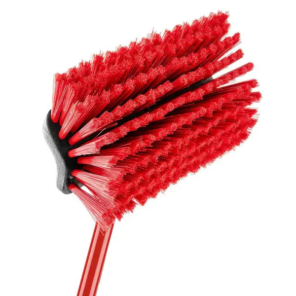 Heavy Duty Floor Scrub Brush 60in Long Handle Dual Surface Tile Deck Cleaner