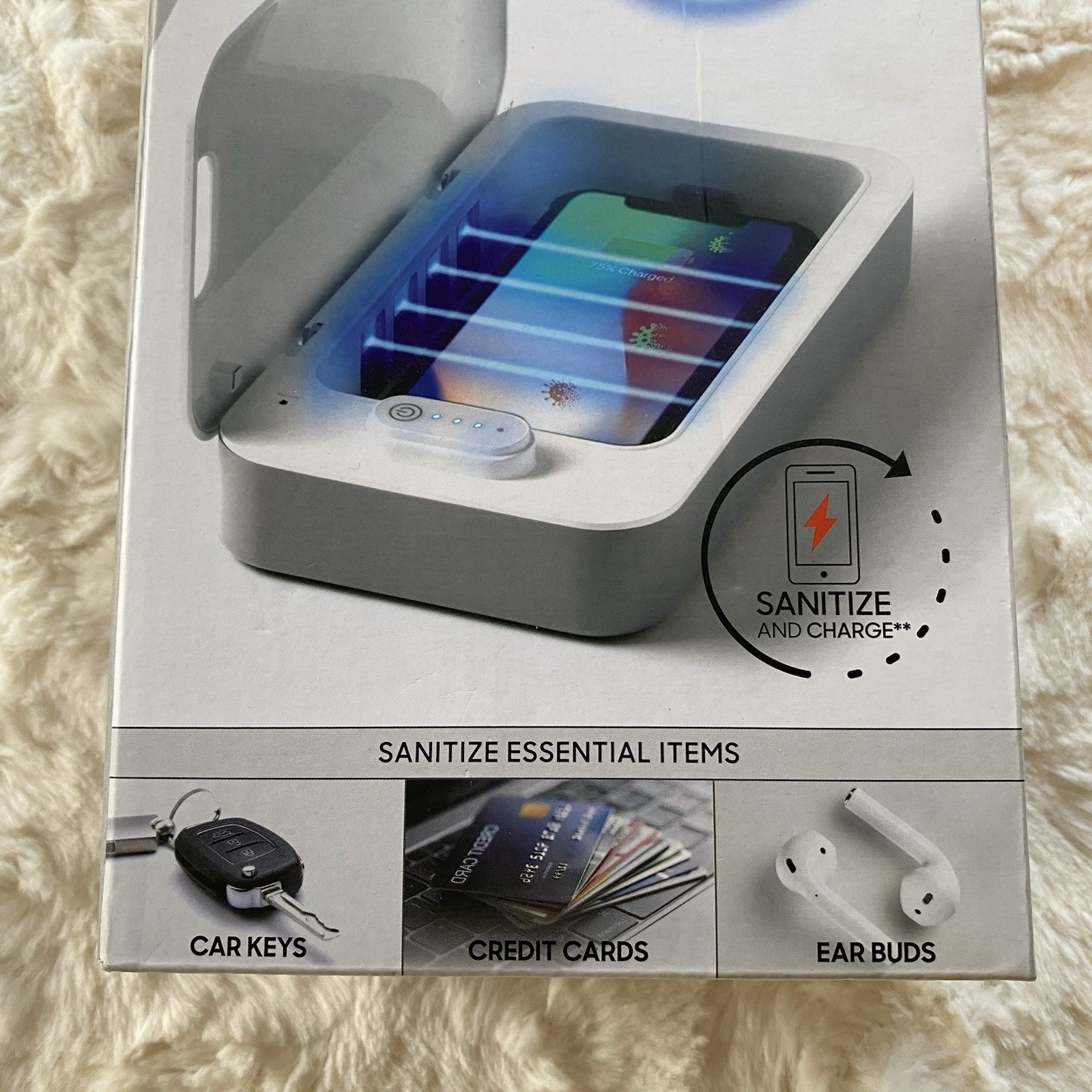 Sharper Image UV Zone Phone Sanitizer Brand New Sealed