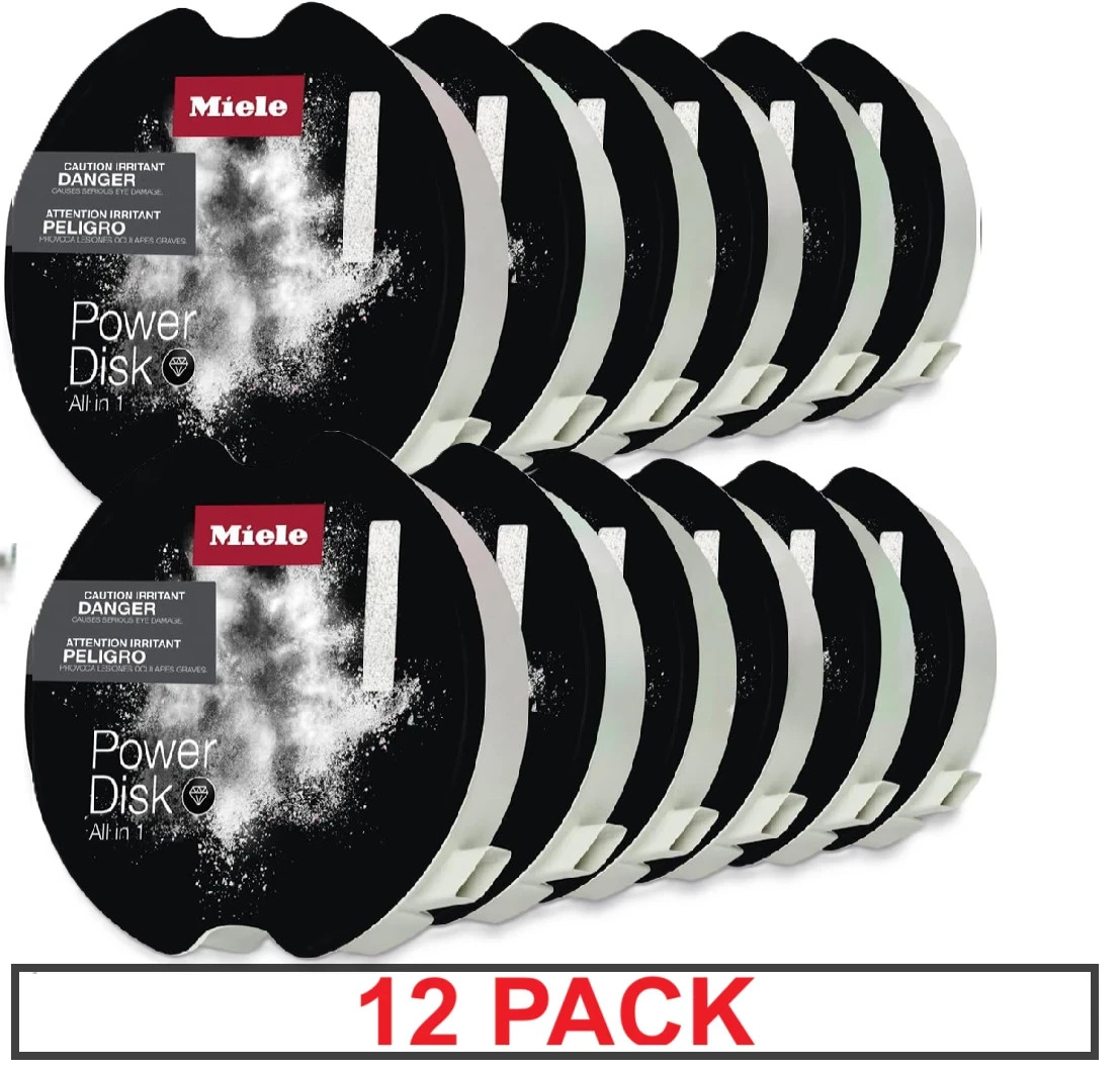 Miele PowerDisk -(12) Pack-Detergent for AutoDos Dishwashers ~FREE FAST SHIPPING