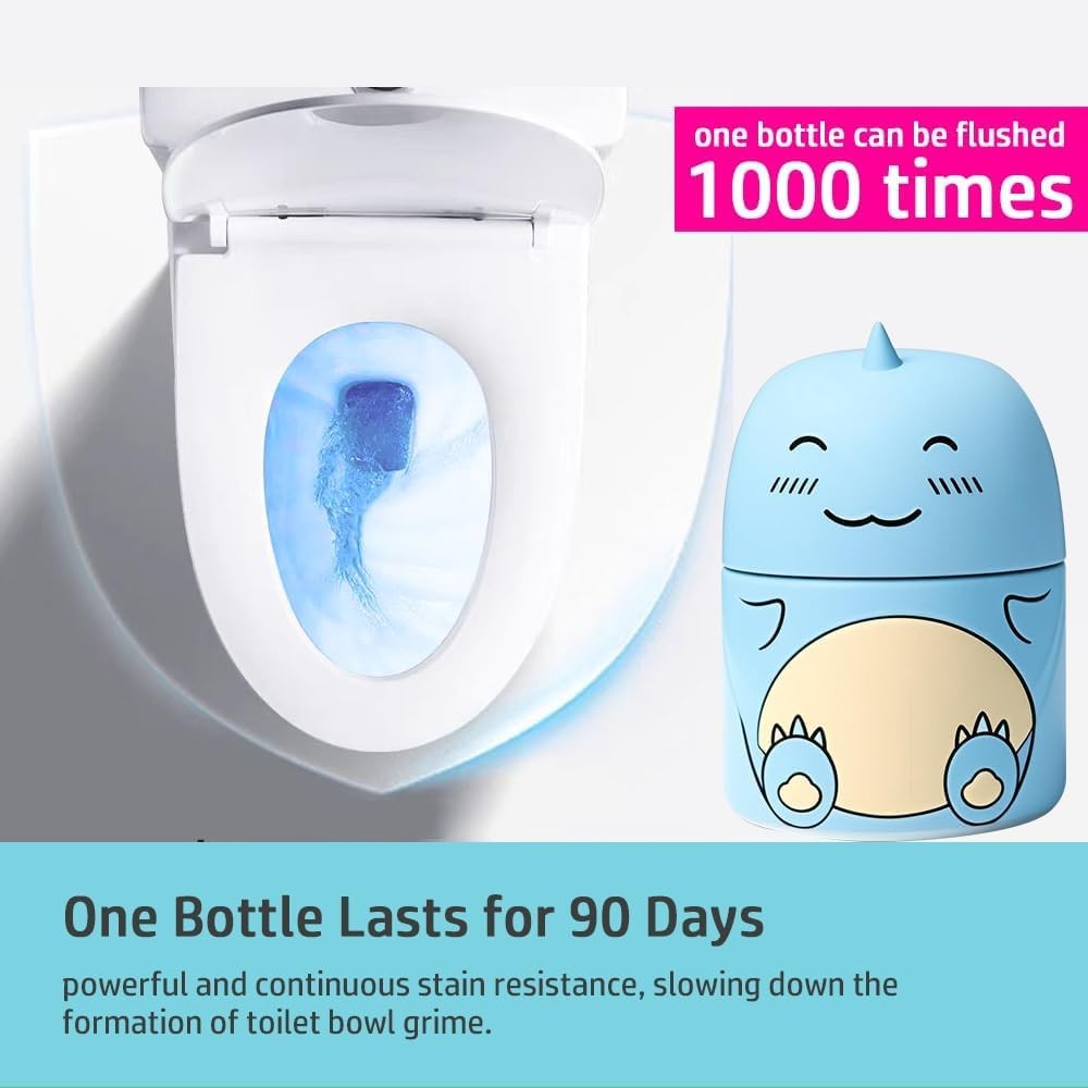 3 PCS Cute Dinosaur-Shaped Toilet Bowl Cleaner Bottle, Automatic Bathroom Toilet