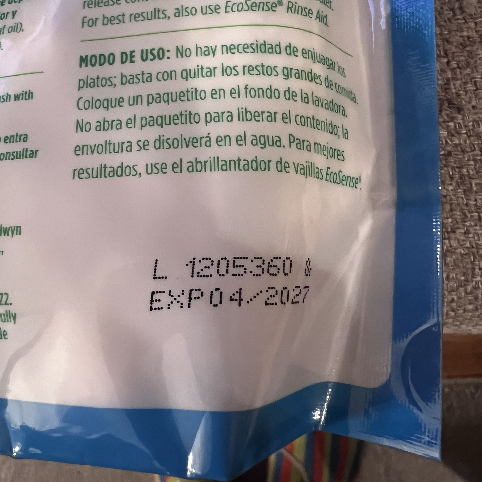 Melaleuca – Ecosense Diamond Brite Dishwasher Pods 30 Packs New – Exp 04/2027
