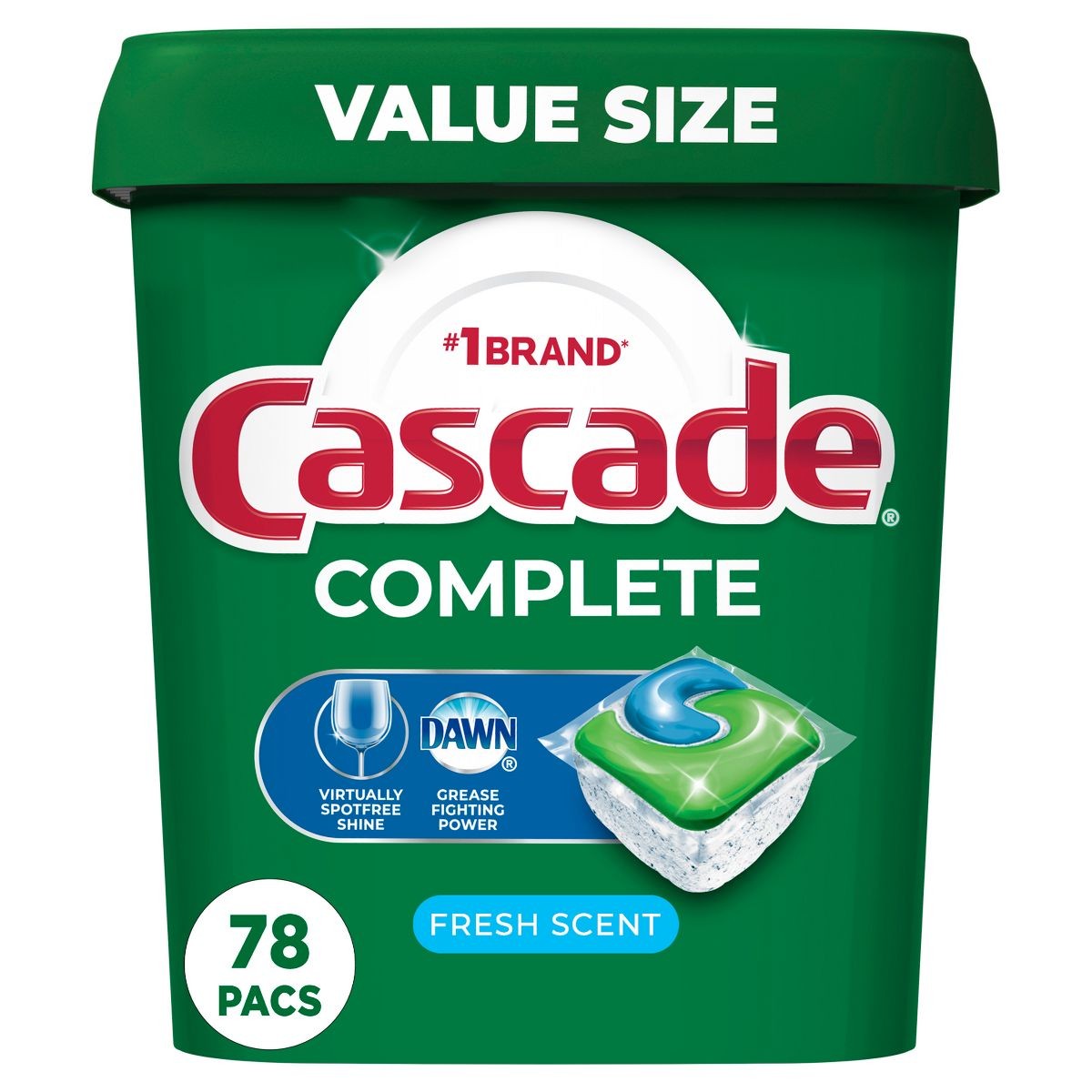 Fresh Scent Complete Pods Dishwasher Detergents – 78ct