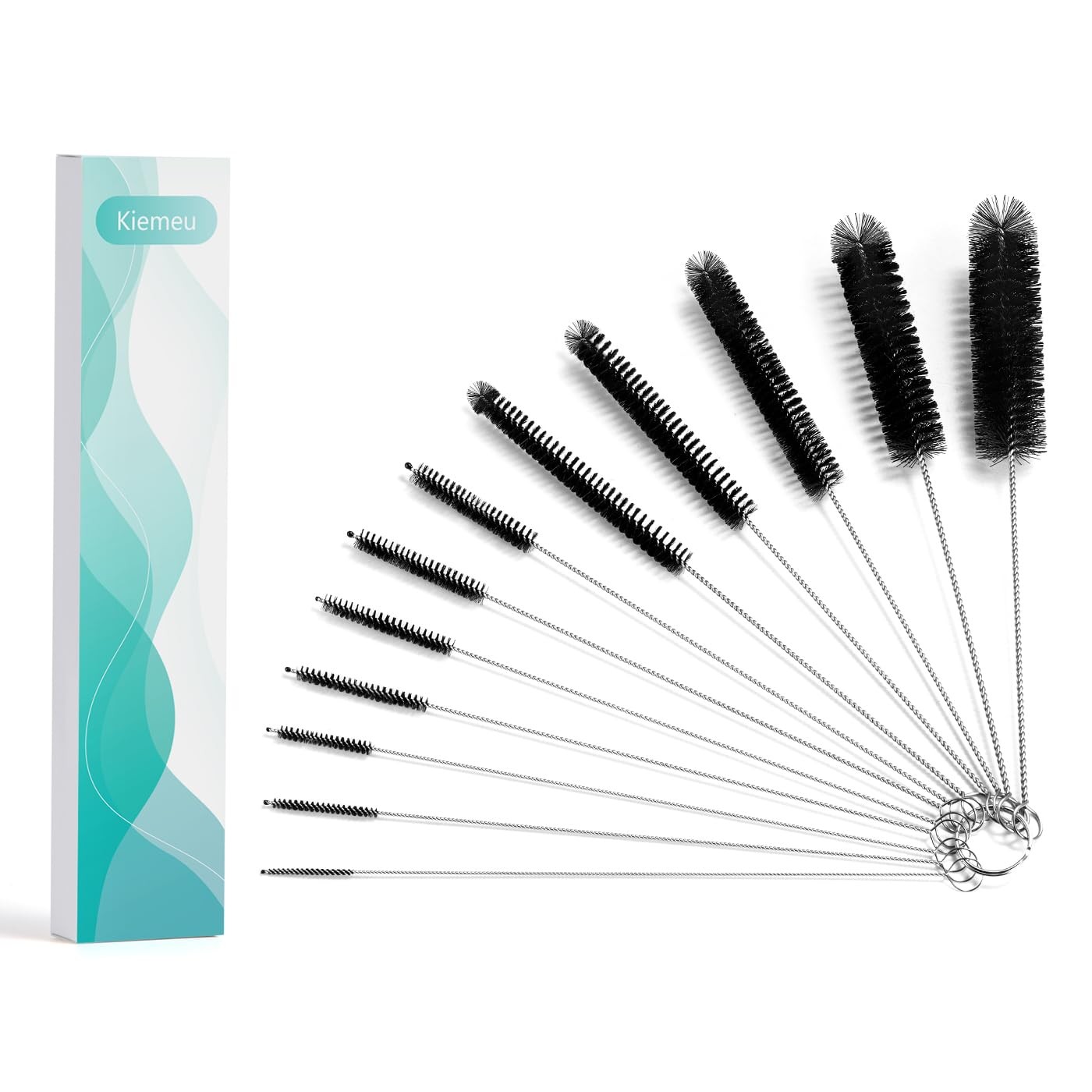 9.5 Inches Long Straw Cleaner Brush Set, 12 Pack Straw Pipe Cleaner Brush Set,
