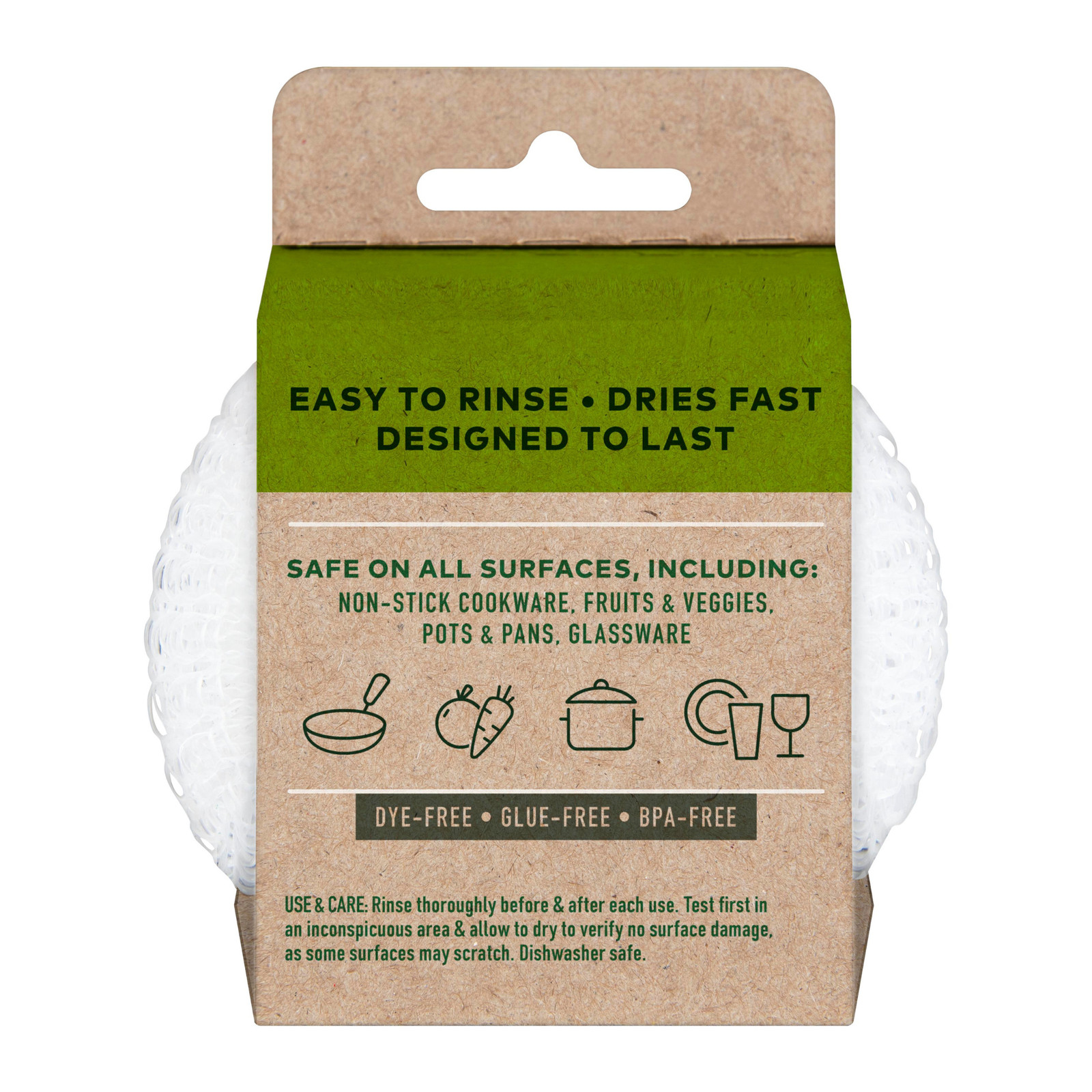 Scotch-Brite Greener Clean Recycled Scrubbing Circles: 3-pack (White)