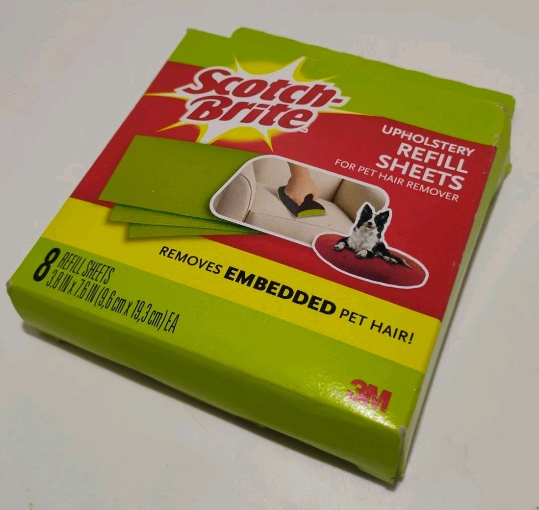 Scotch Fur Fighter 3M Pet Hair Refill Sheets 8 Pack Upholstery DISCONTINUED