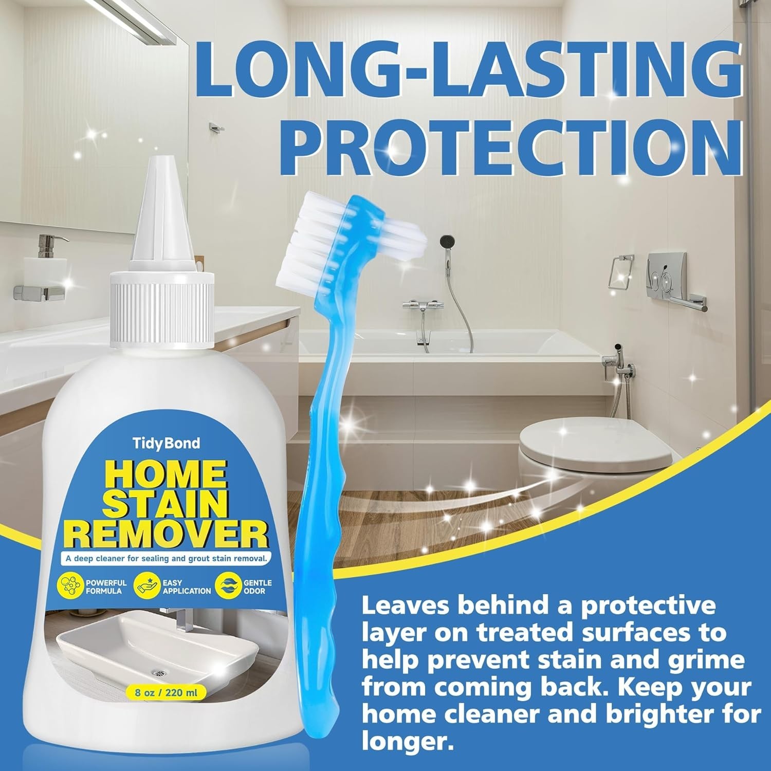 Effective Stain Remover Gel for Caulk Grout Washing Machine Seals & Tile 8 Fl Oz