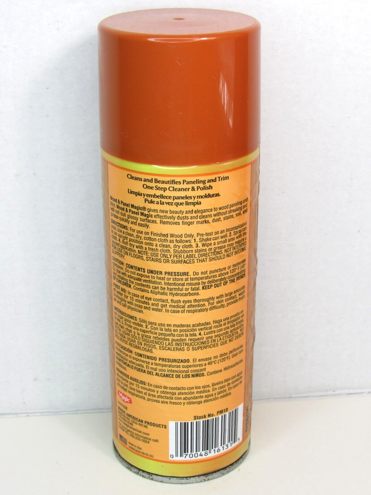 Vtg Full Wood & Panel Magic One Step 13oz Aerosol Cleaner Spray Renew Luster NOS