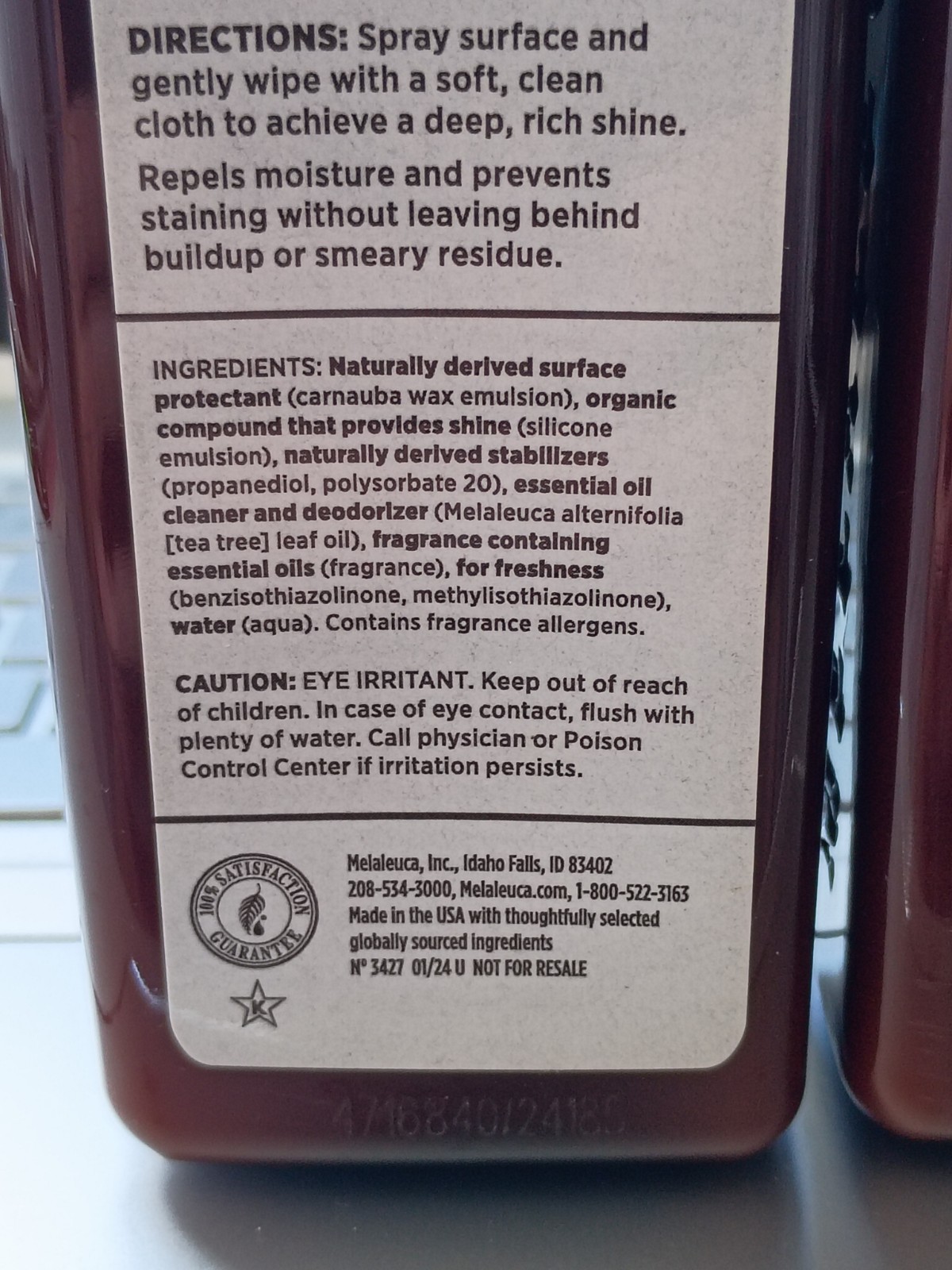 Lot Of 2–Melaleuca Ecosense Rustic Touch Furniture Polish 8 Fl Oz SEALED