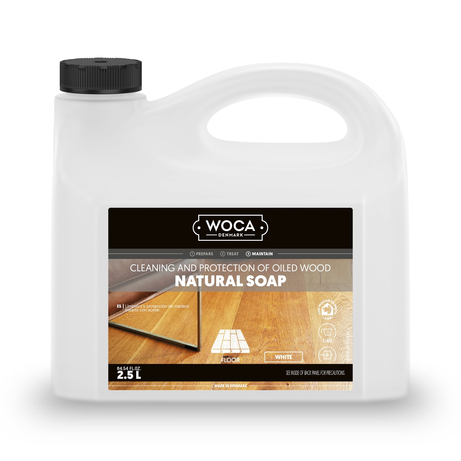 Natural Wood Floor Cleaner Plant Based 84.5 Fl Oz Oiled Surfaces Safe Use