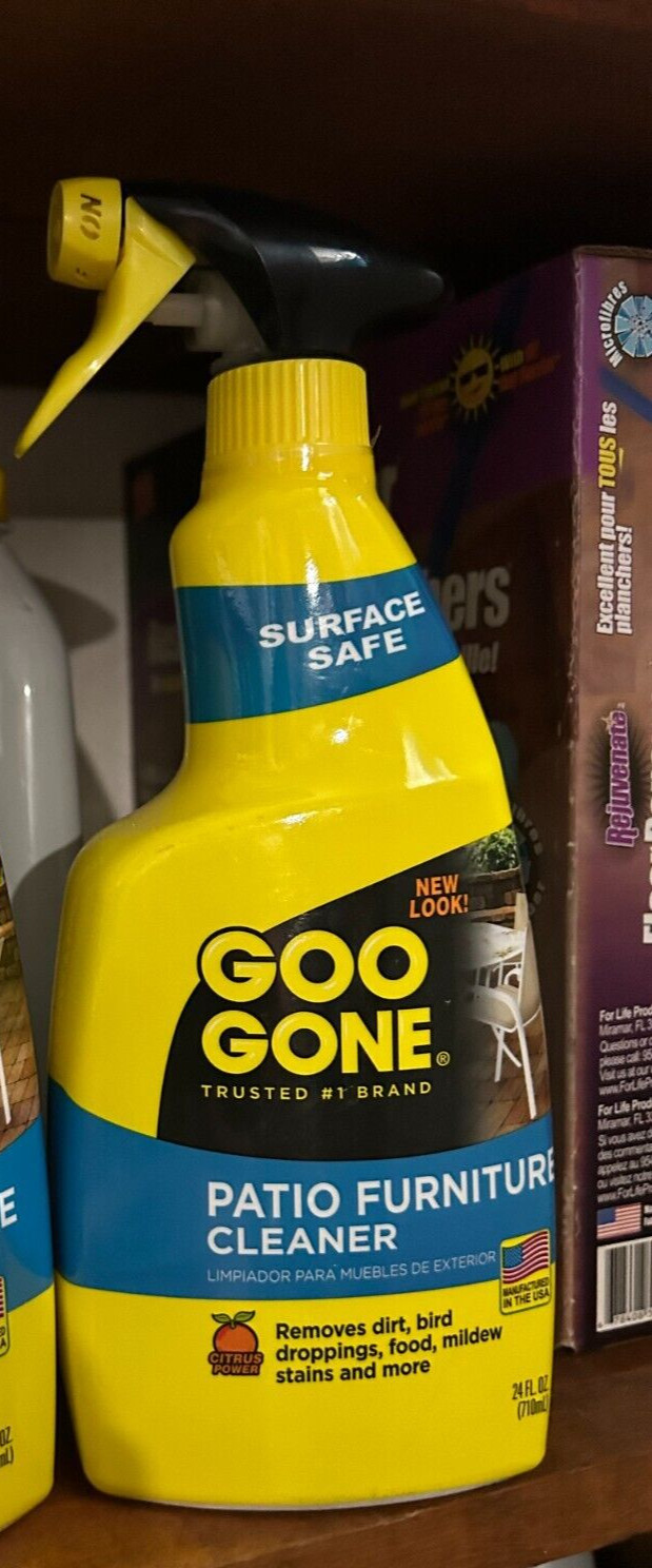 New Goo Gone Outdoor Patio Furniture Cleaner Wicker Cushion Spray 24 Oz