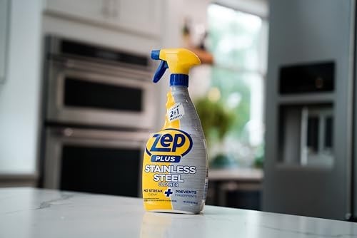 Stainless Steel Cleaner 32 Fl Oz – 2-in-1 Formula, Cleans & Prevents Fingerprint