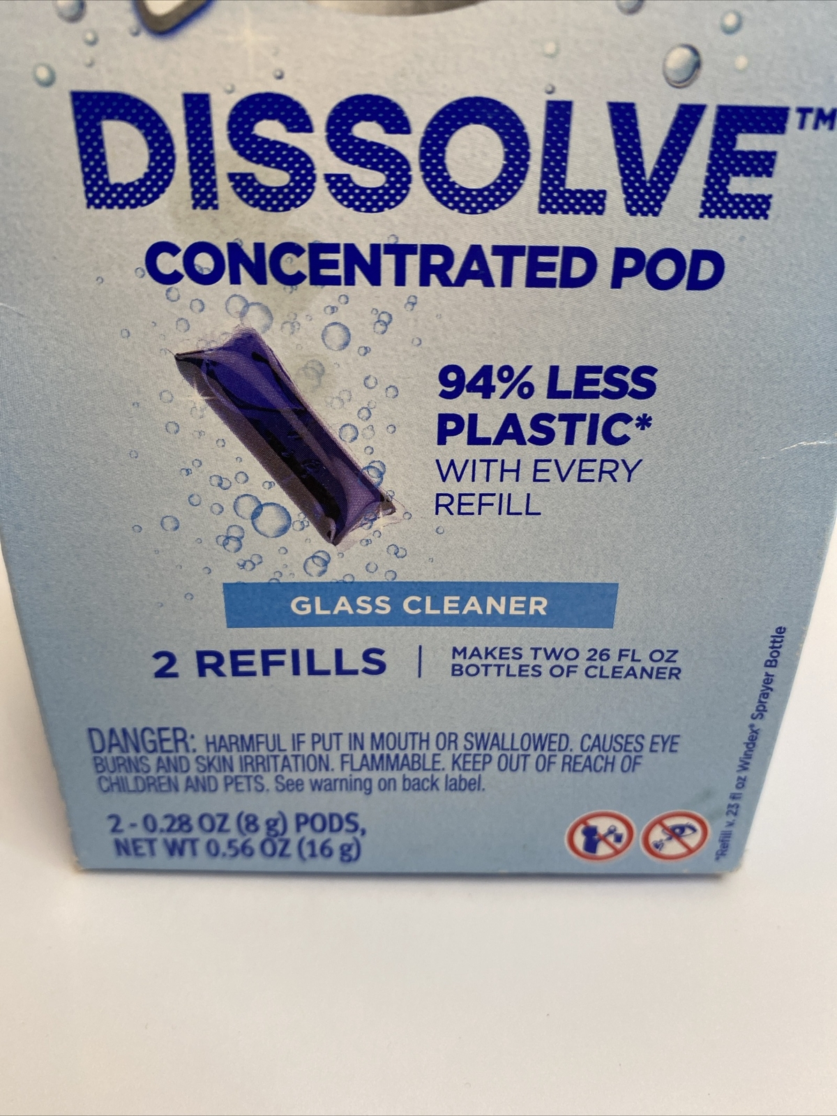 Windex Dissolve Concentrated Pod Refill 2 Count Glass Cleaner Makes 26fl Per Pod