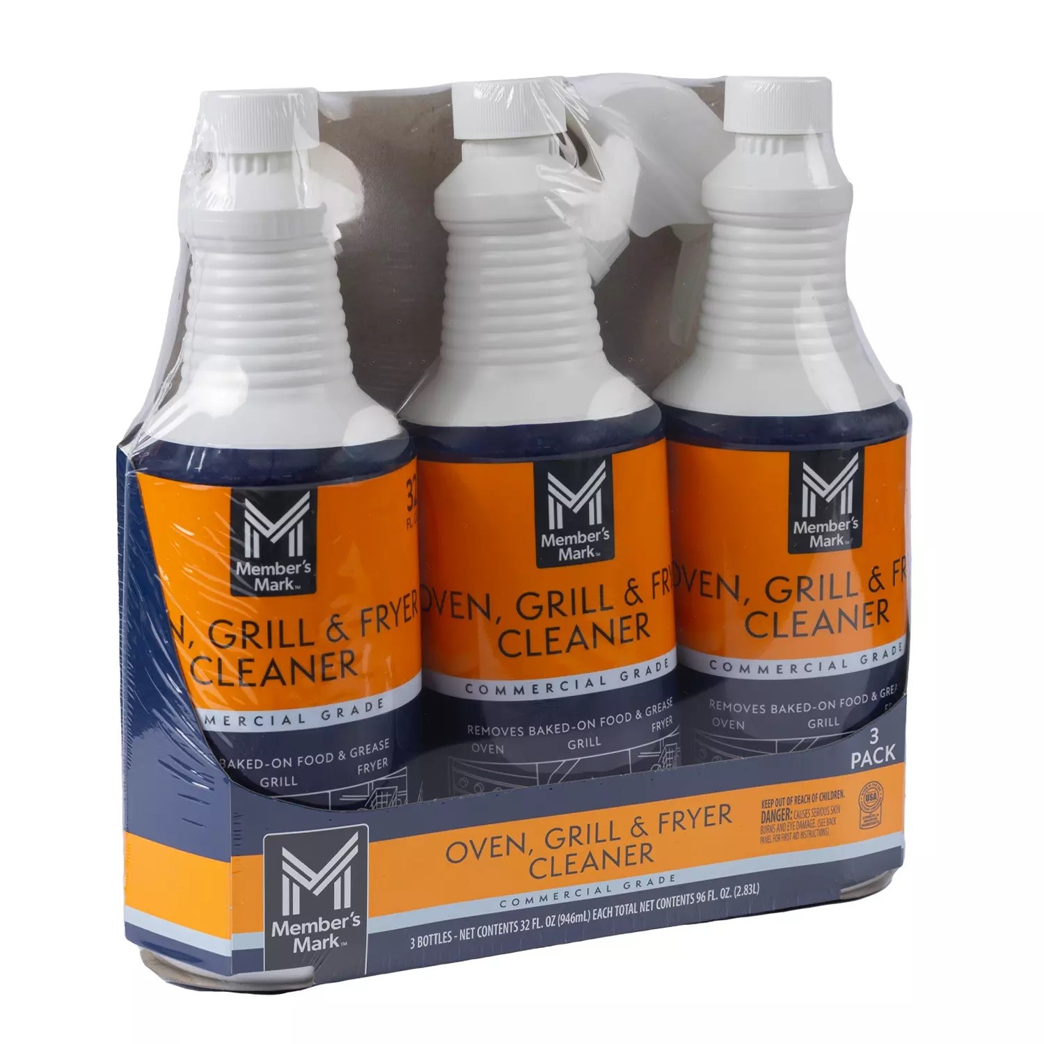 Member’s Mark Commercial Oven, Grill and Fryer Cleaner, 32 Ounce (Pack of 3)
