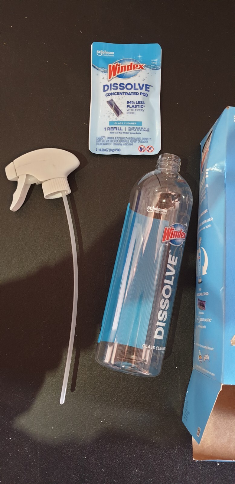 Lot Of 2 Windex Dissolve Glass Cleaner Concentrated Pod Starter Kit 26 Oz Each